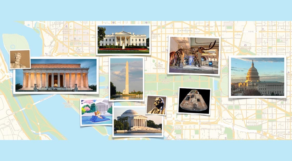 KeeKee and Wash DC landmarks