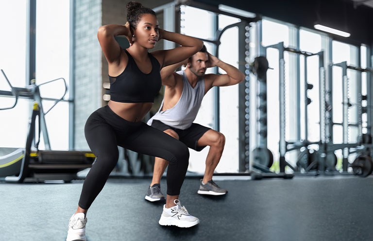 people working out