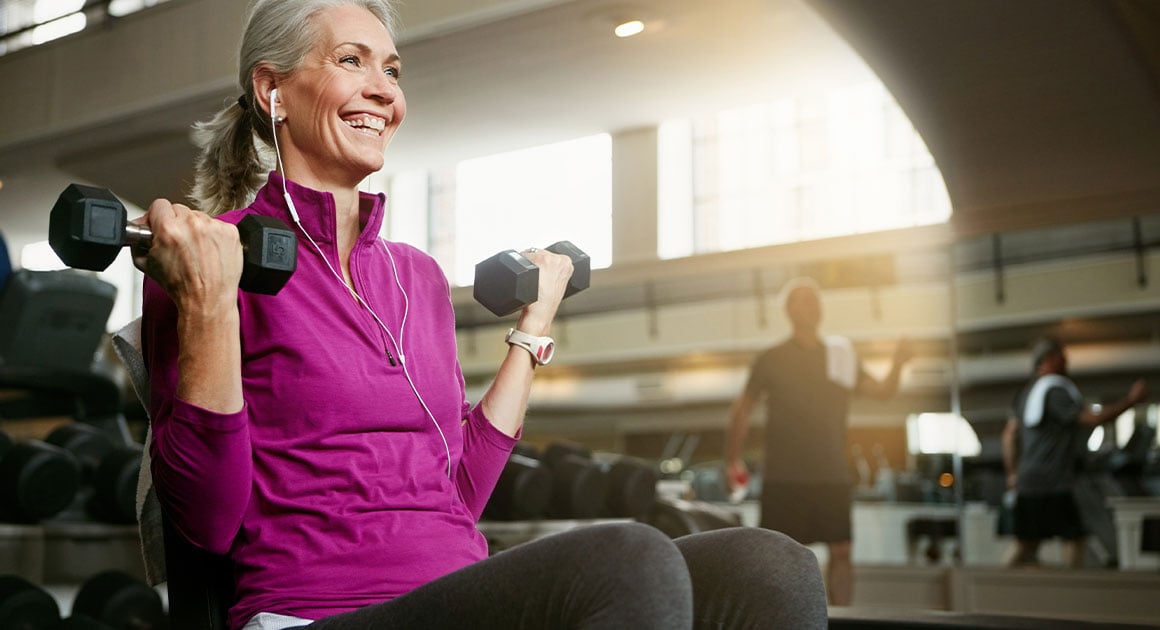 elder woman working out