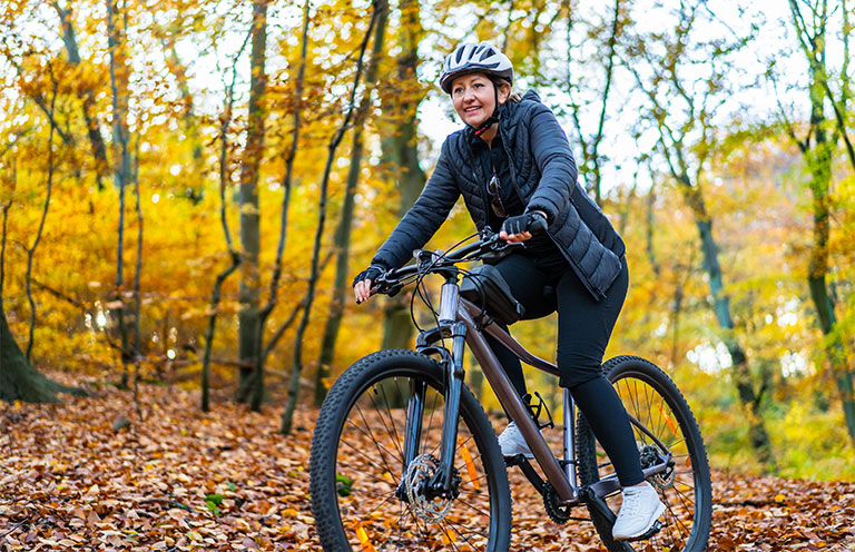 woman on bike