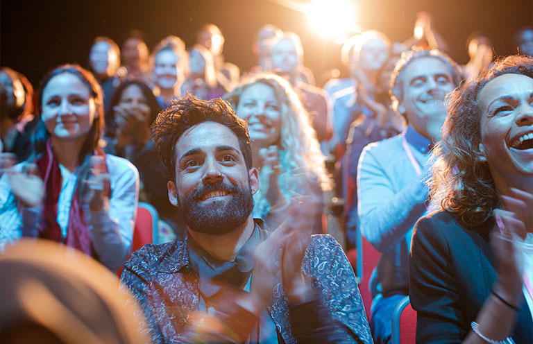 people sitting in theater