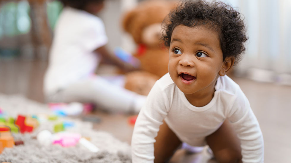 baby crawling