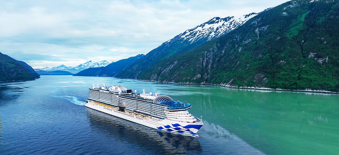 Princess cruise line's Star Princess cruise ship in Alaska