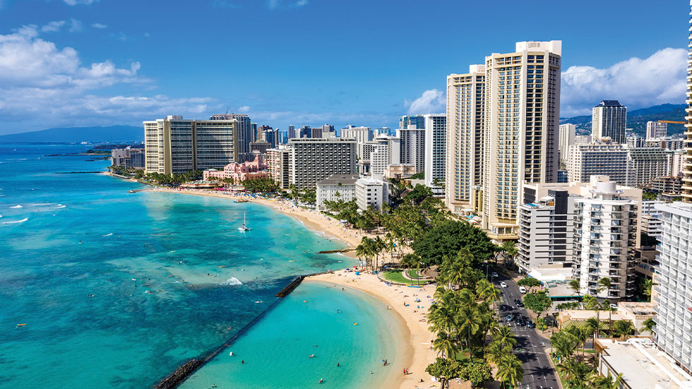 Waikīkī Beach in O‘ahu, Hawai‘i