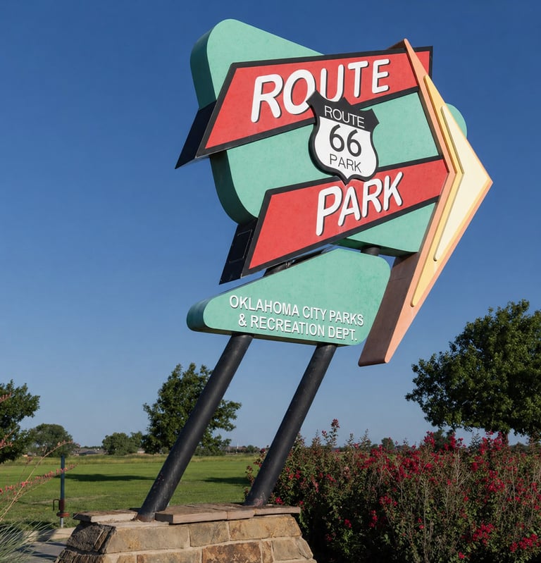 Route 66 sign in oklahoma city