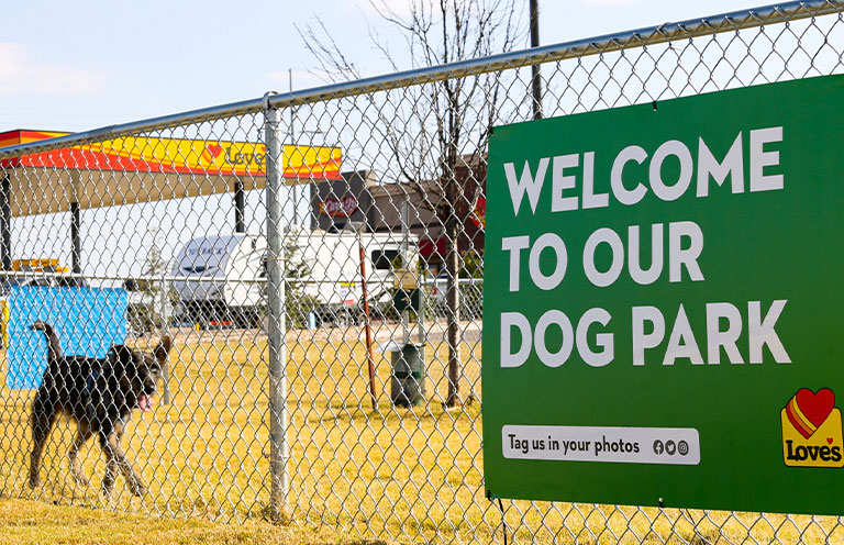 Dog park at Loves