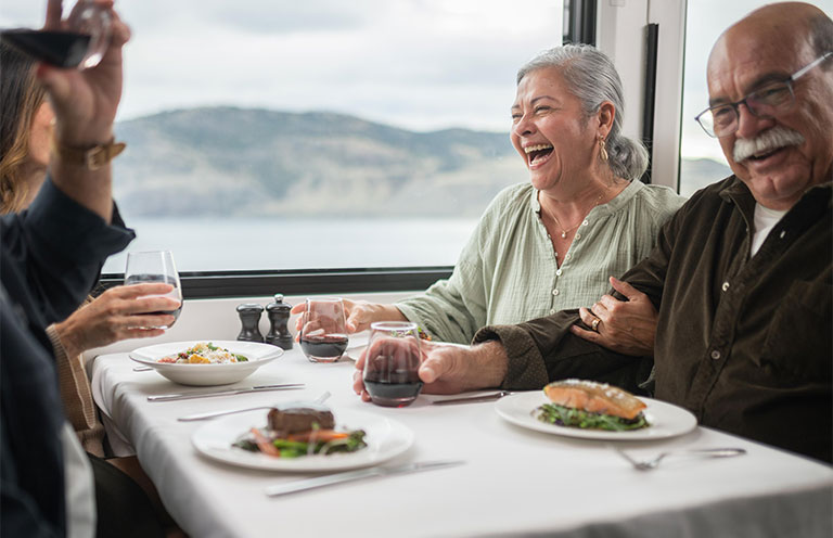 food on Rocky Mountaineer train