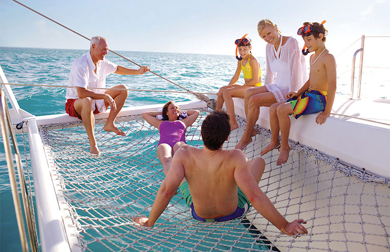 Family on Catamaran