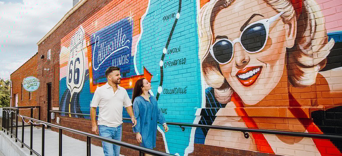 Collinsville Mural; photo Courtesy of Great Rivers & Routes Tourism Bureau of Southwest Illinois