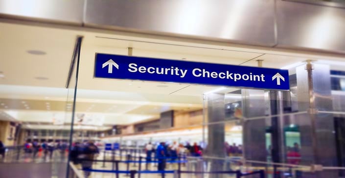 Airport security checkpoint