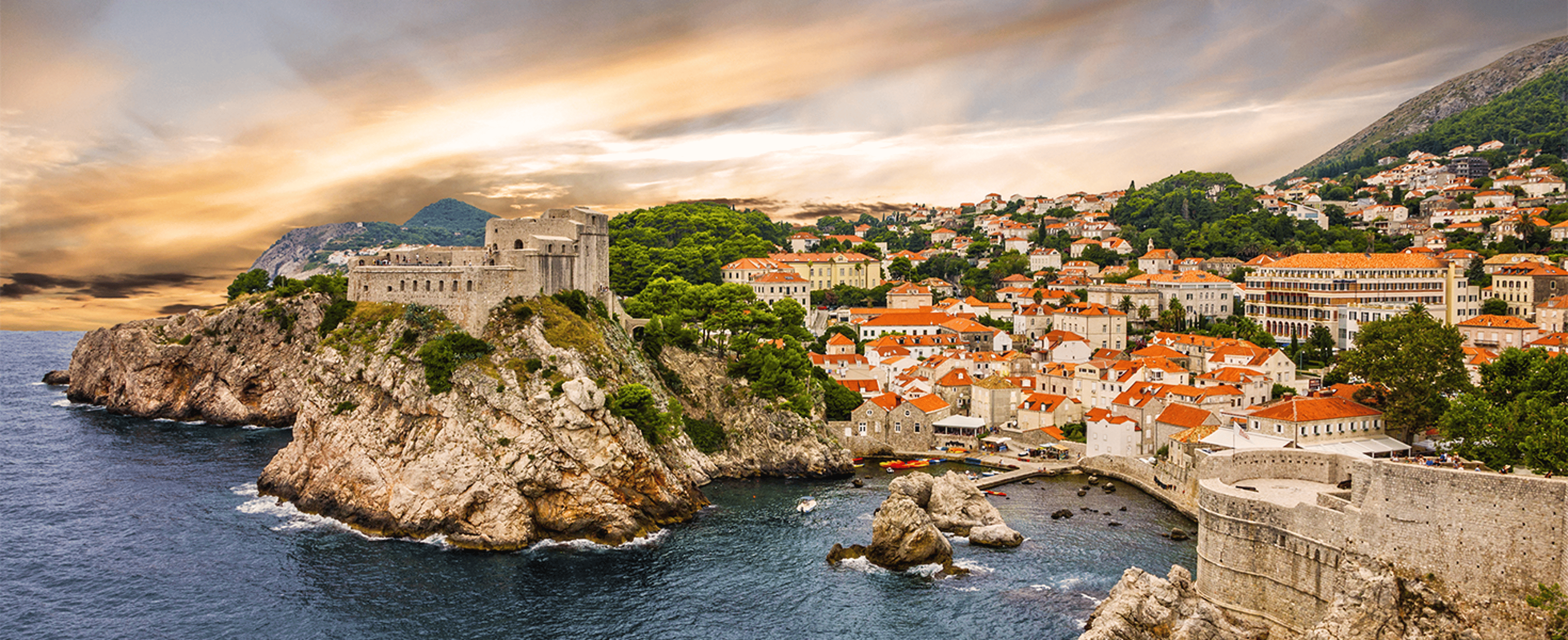 Scenic seaside town in Croatia