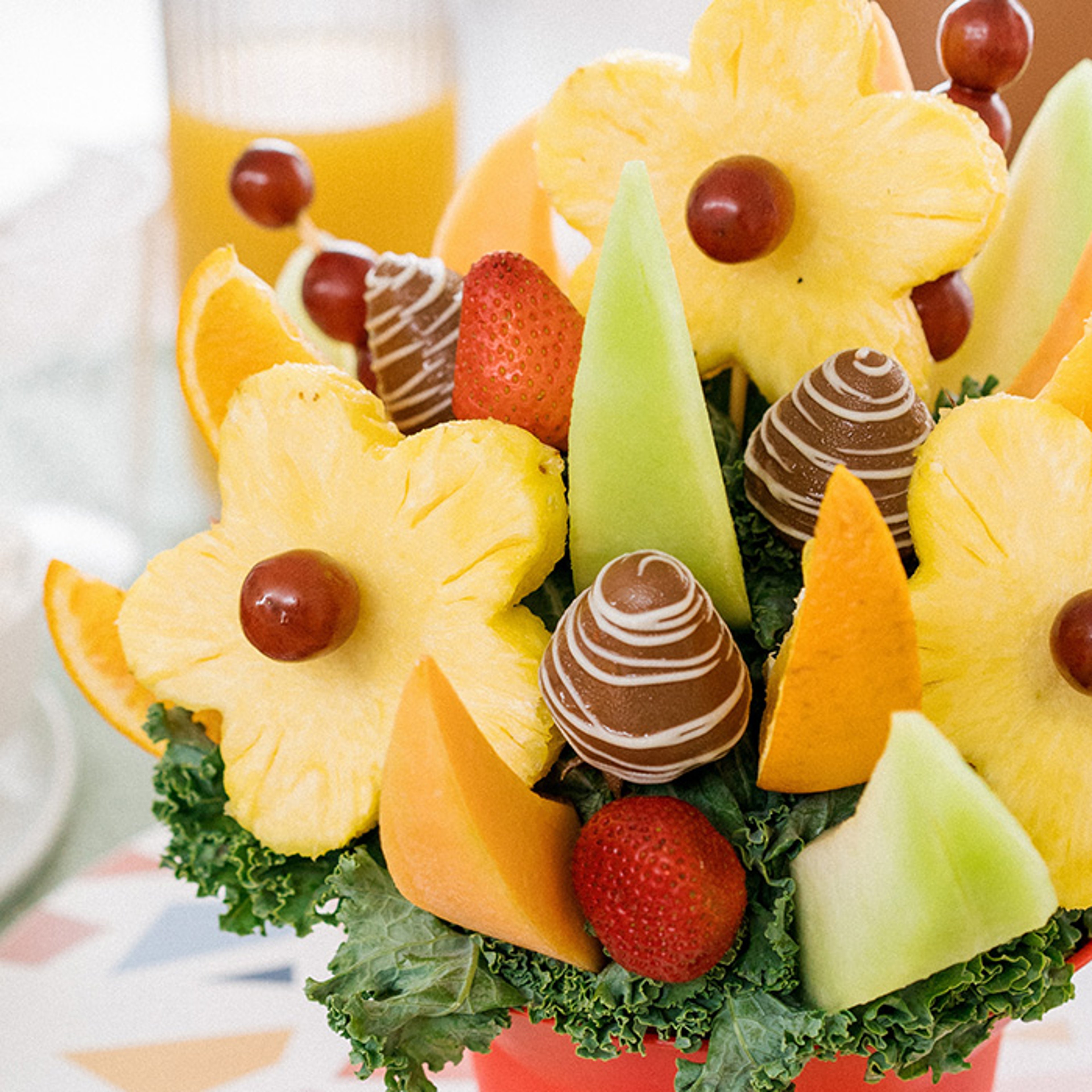 Bouquet of fruit flower arrangement