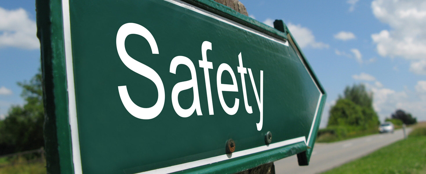 AAA Traffic Safety Sign Green traffic safety sign on a road