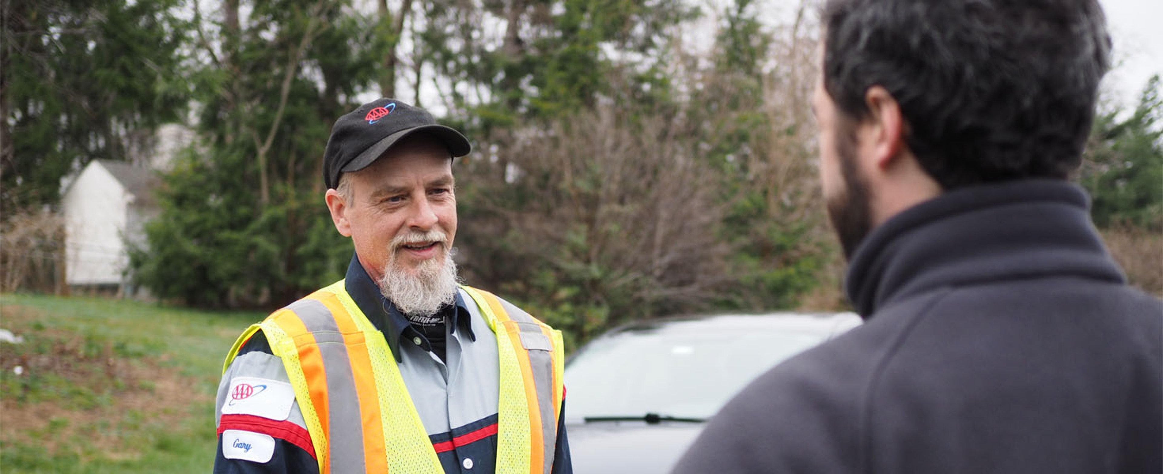 AAA Driver talking to a guy