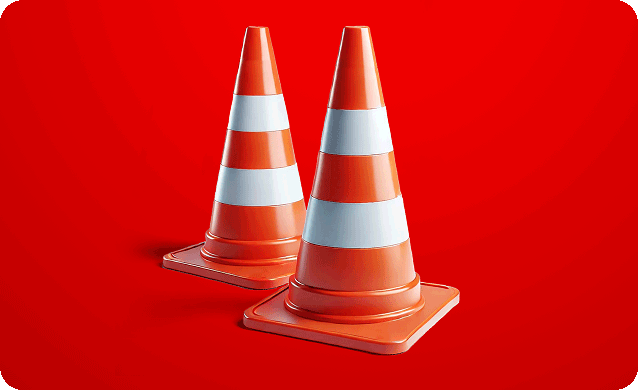 Orange cones
