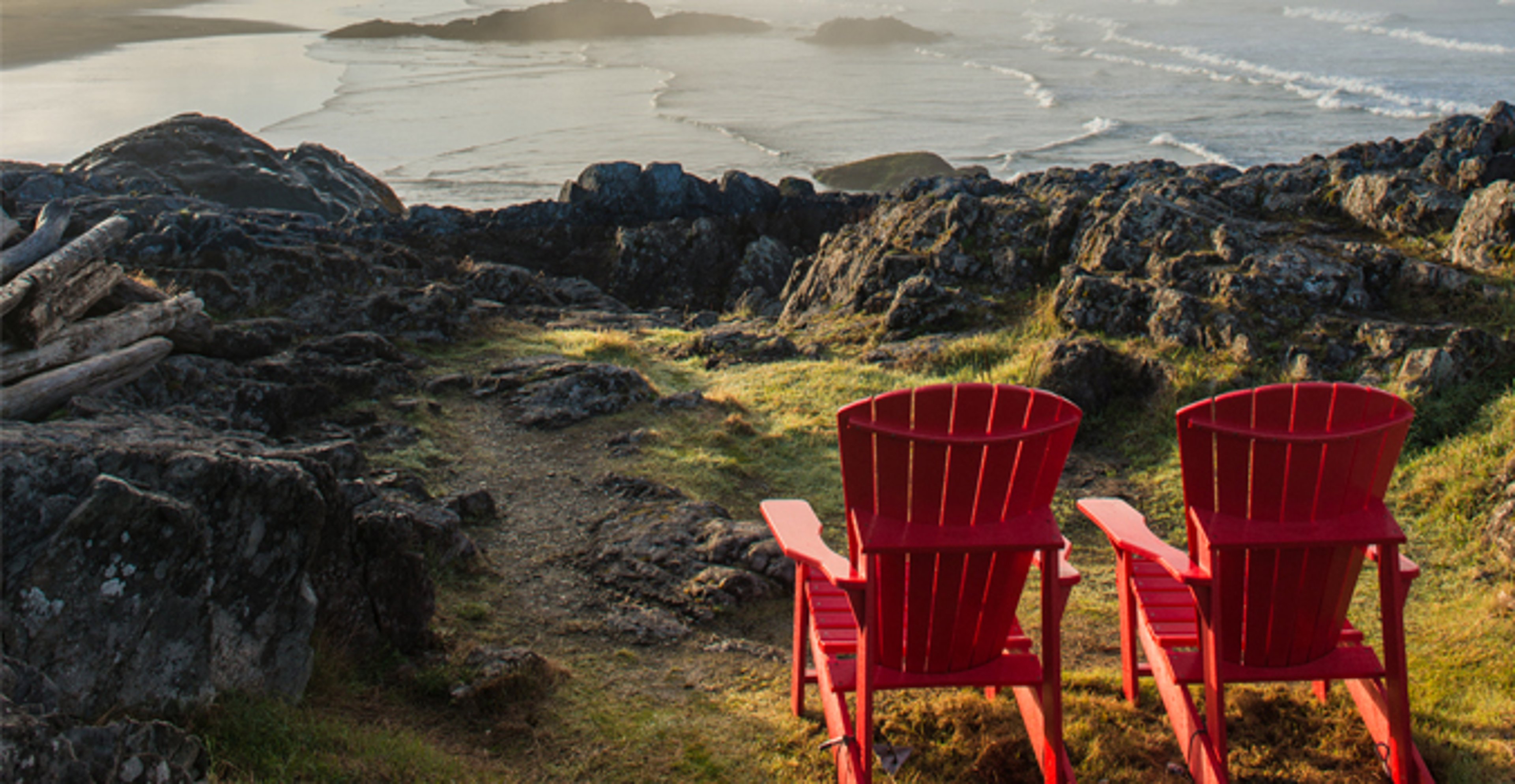 Chairs overlooking Canadian scenery