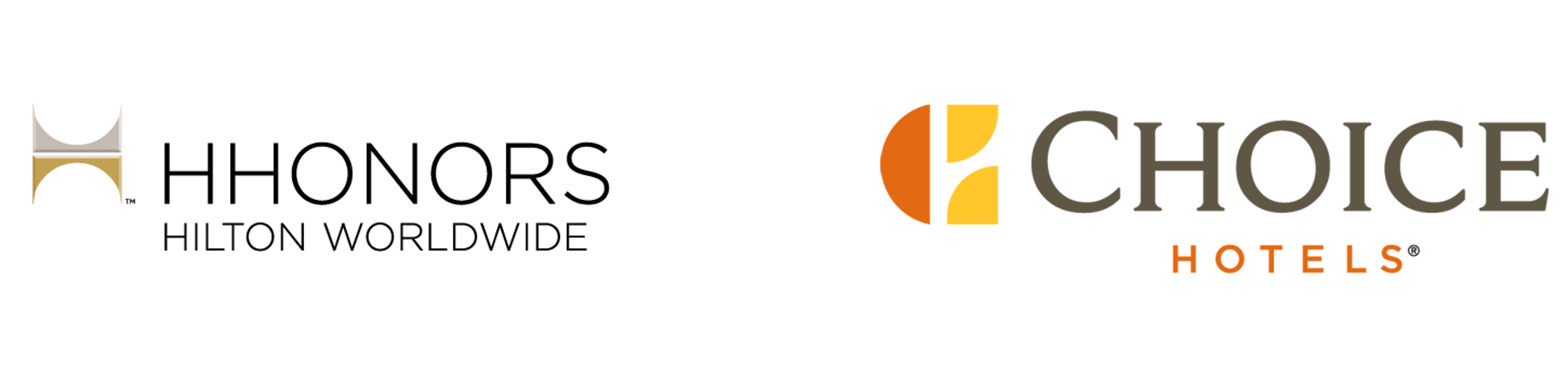 Hilton H Honors and Choice Hotels combined logo