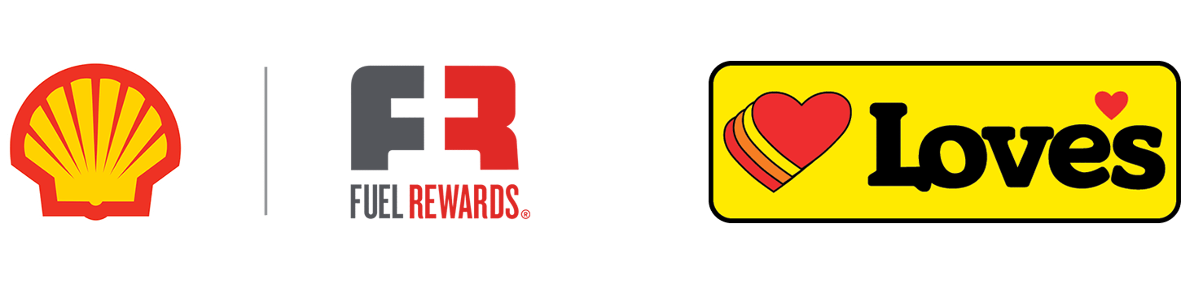 Shell Fuel Rewards and Love's logo lockup