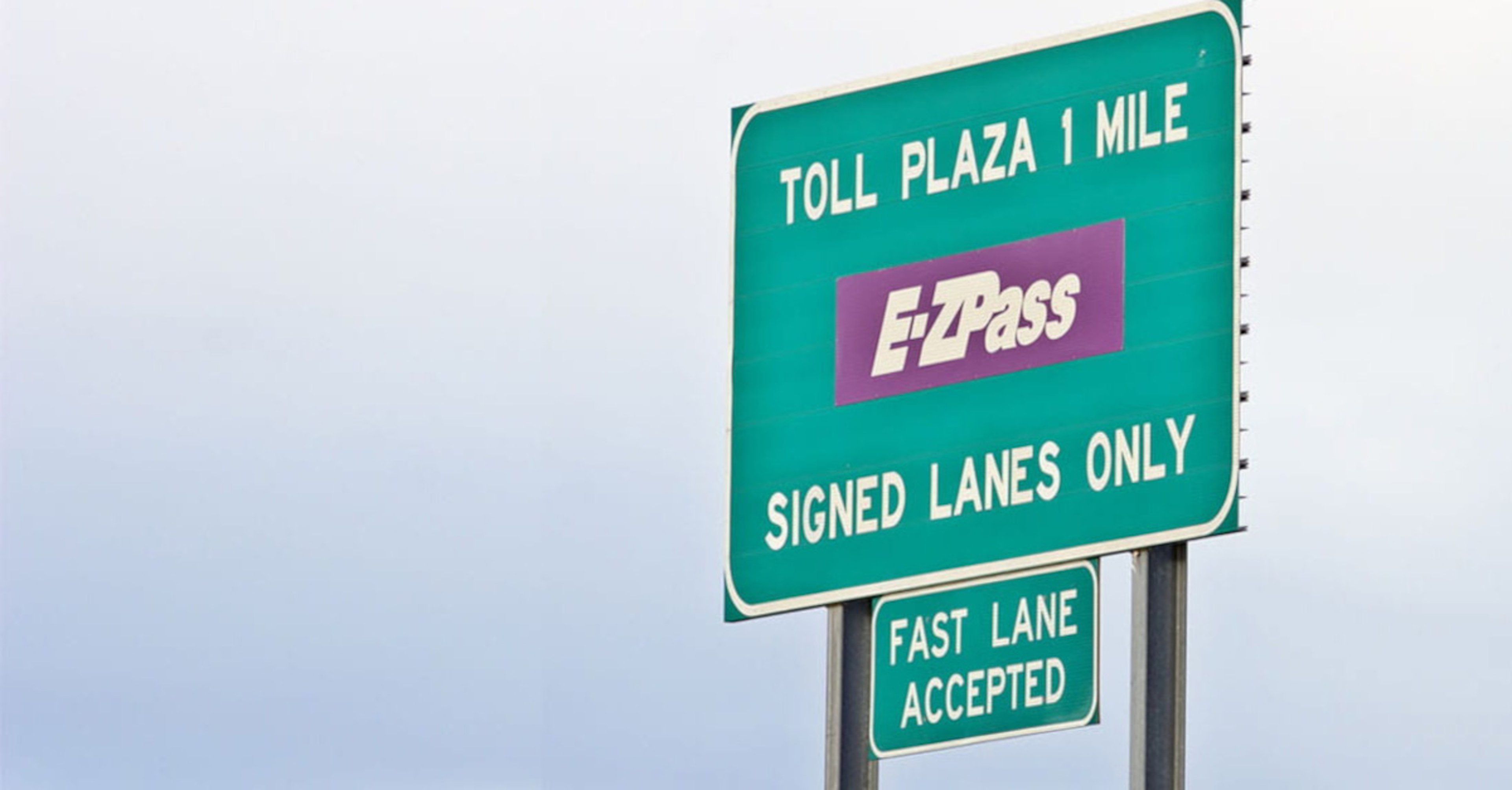 E-ZPass sign on the highway