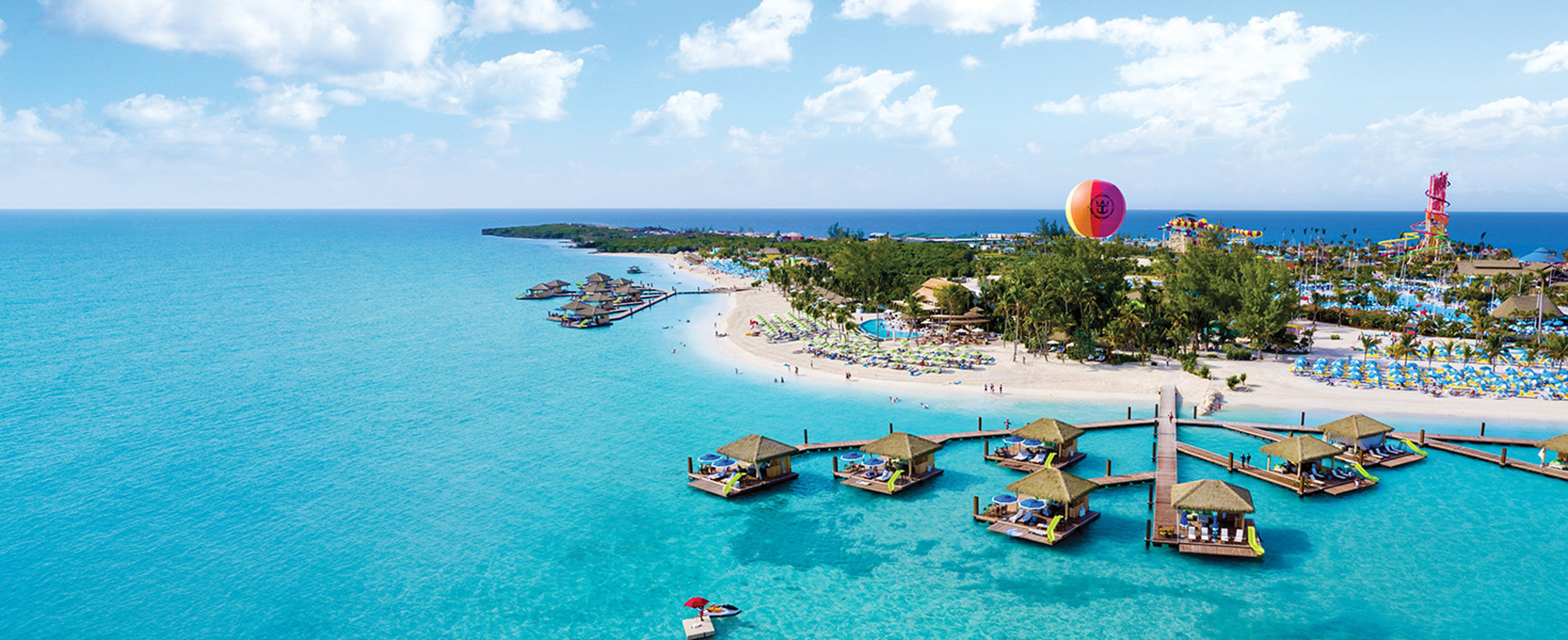  This image shows Perfect Day at CocoCay, Royal Caribbean's private island destination in the Bahamas.