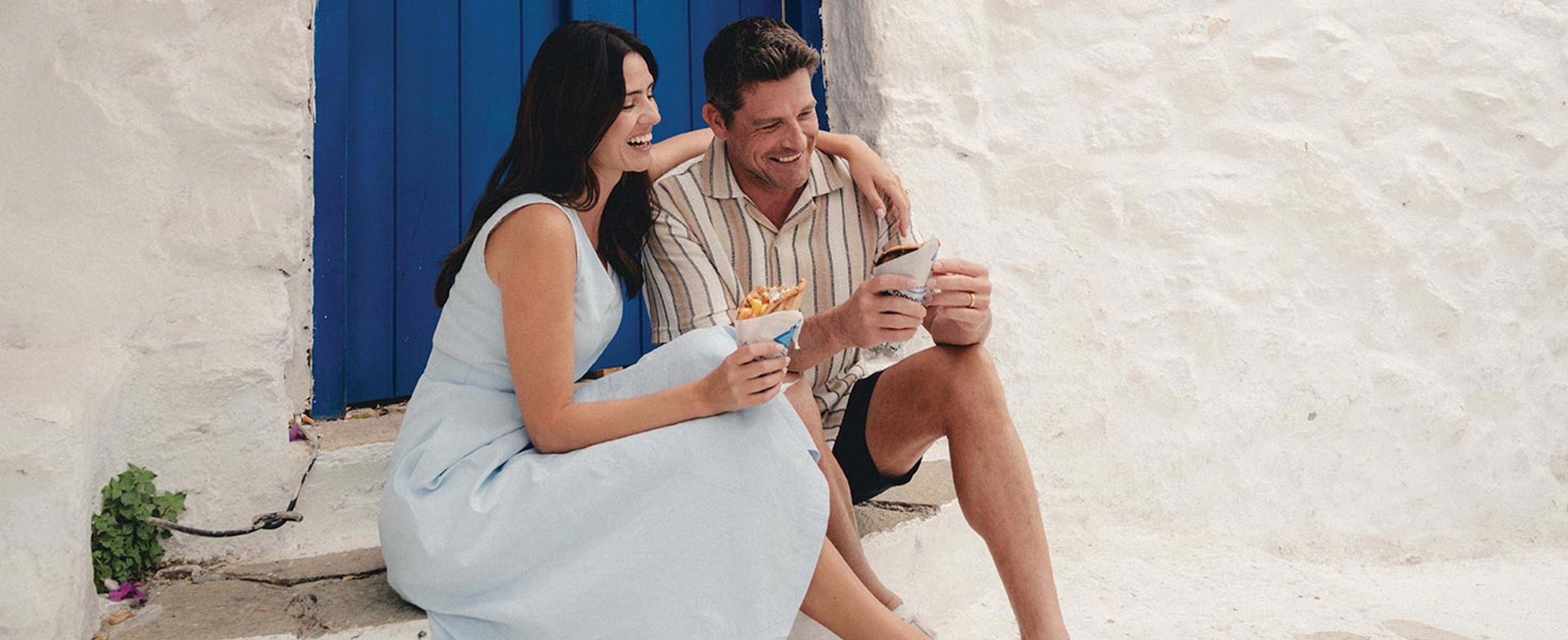 couple enjoying visit to Mykonos