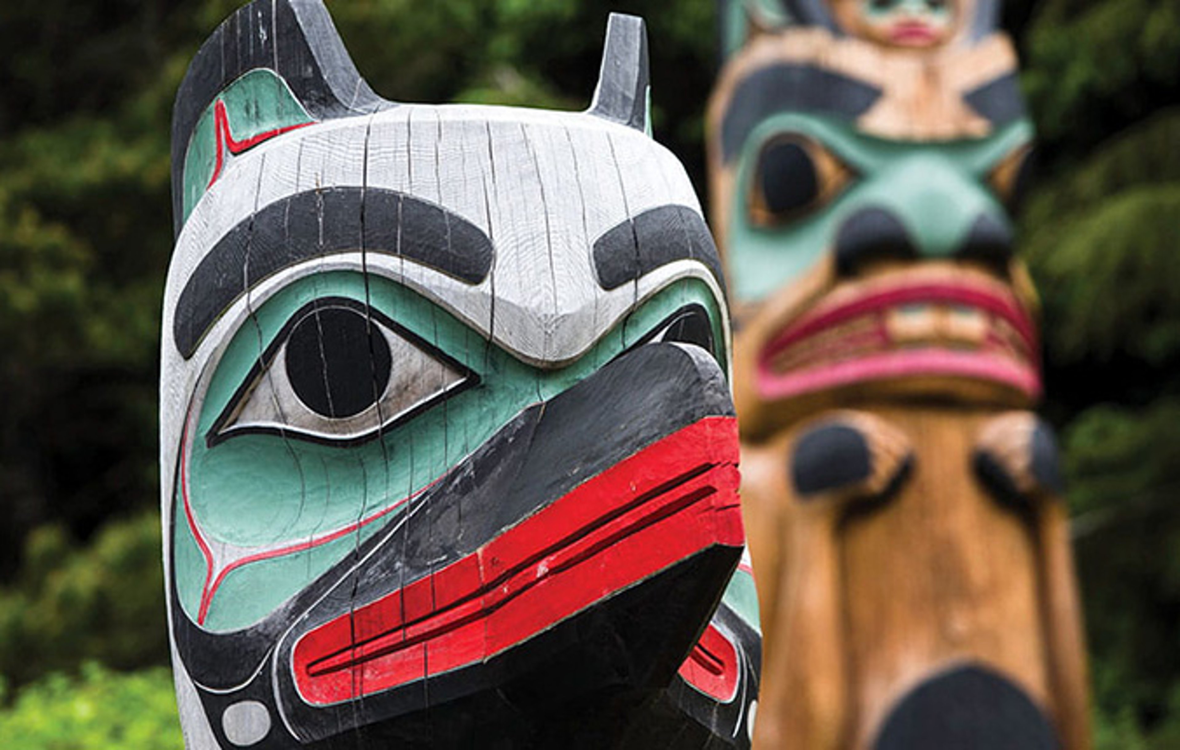 Totem Guard at Saxman Village Near Ketchikan