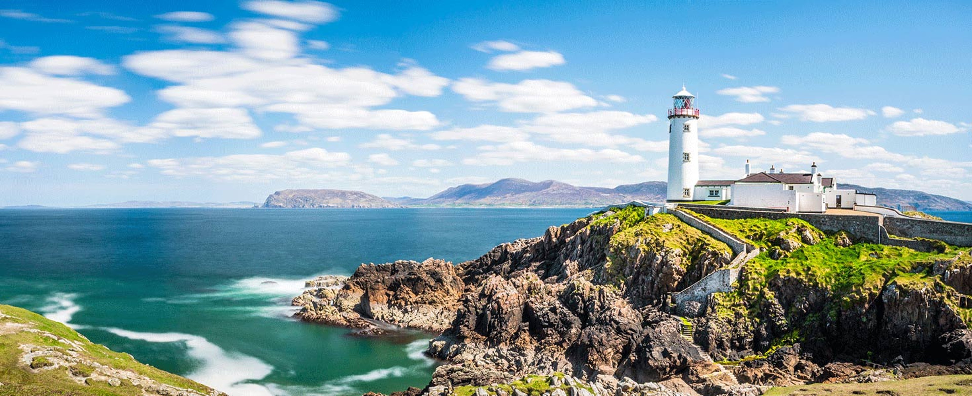 Irish lighthouse  looking out over the ocean