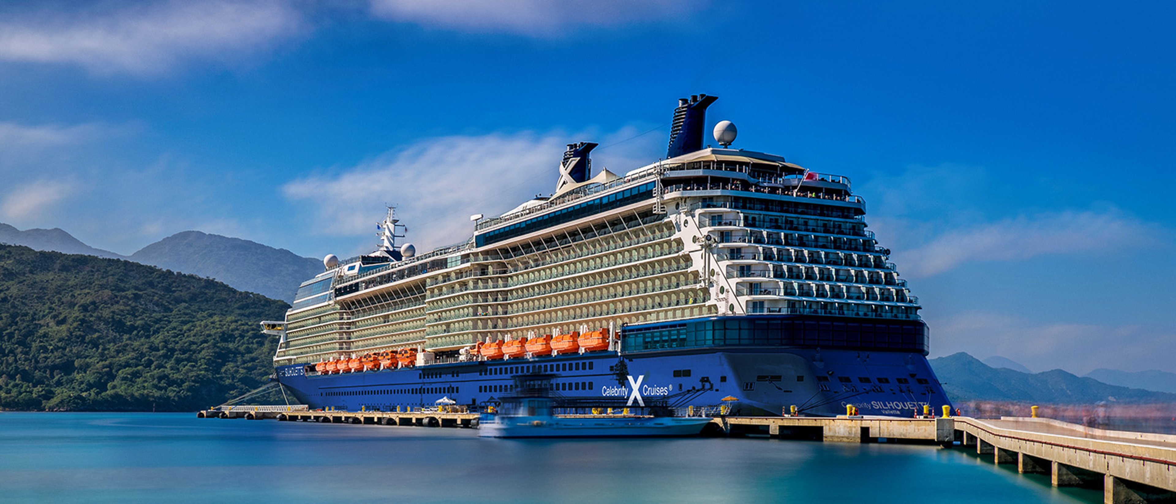 Celebrity ship docked at Labadee