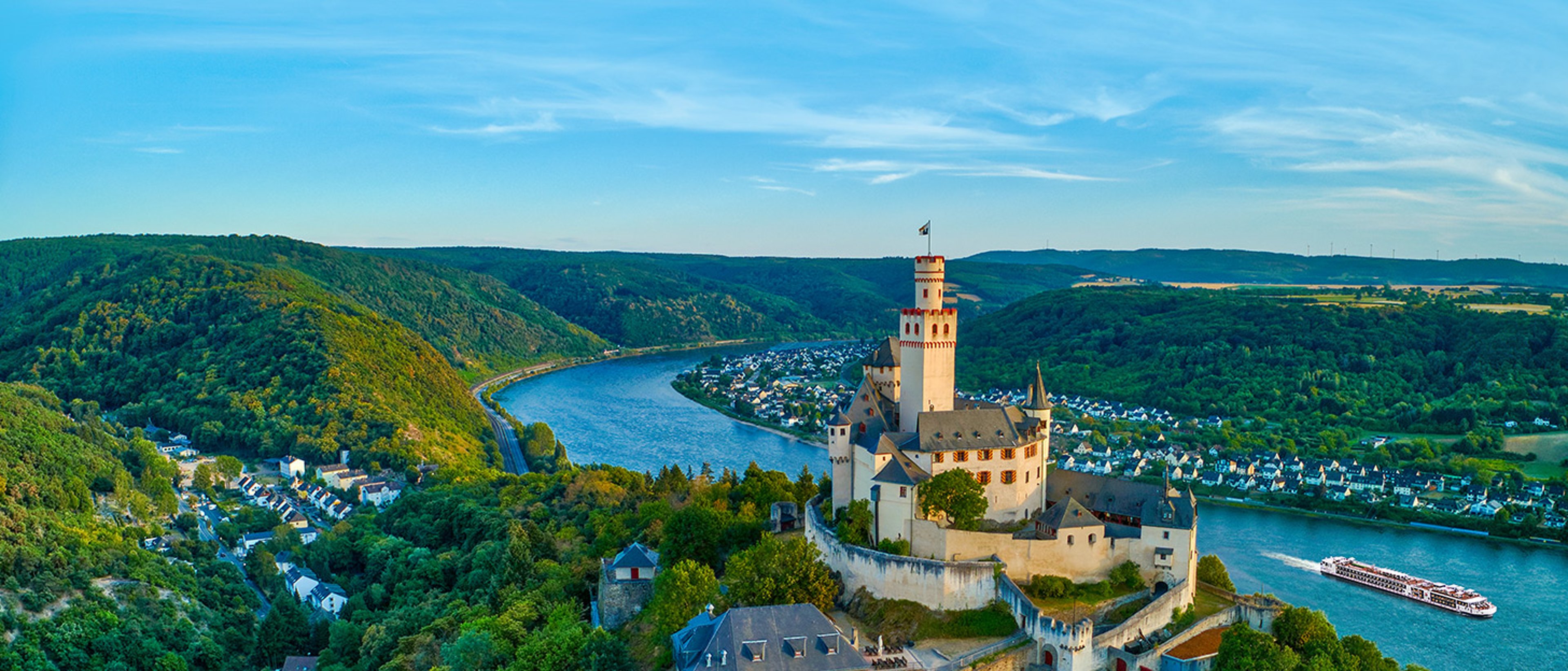 Viking Longship sailing the Rhine Valley