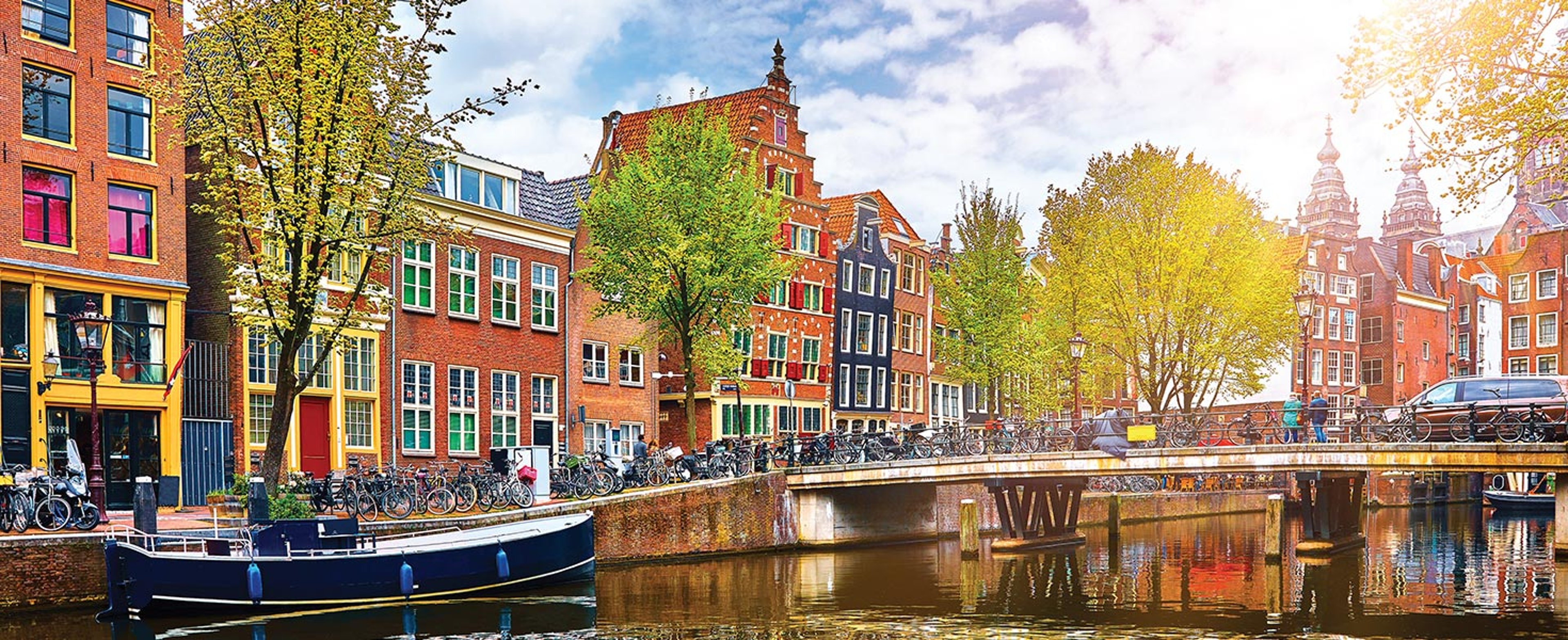 Canal view of Amsterdam