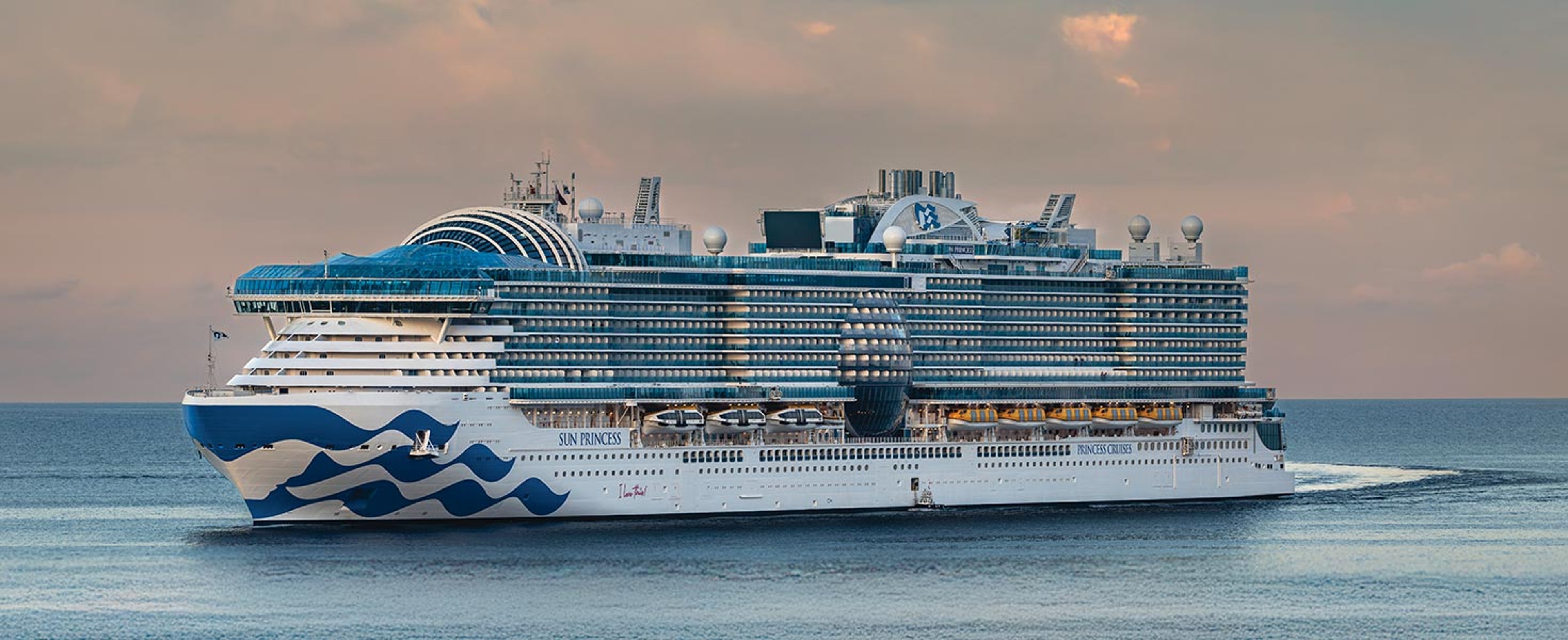 Princess ship sailing near Montenegro