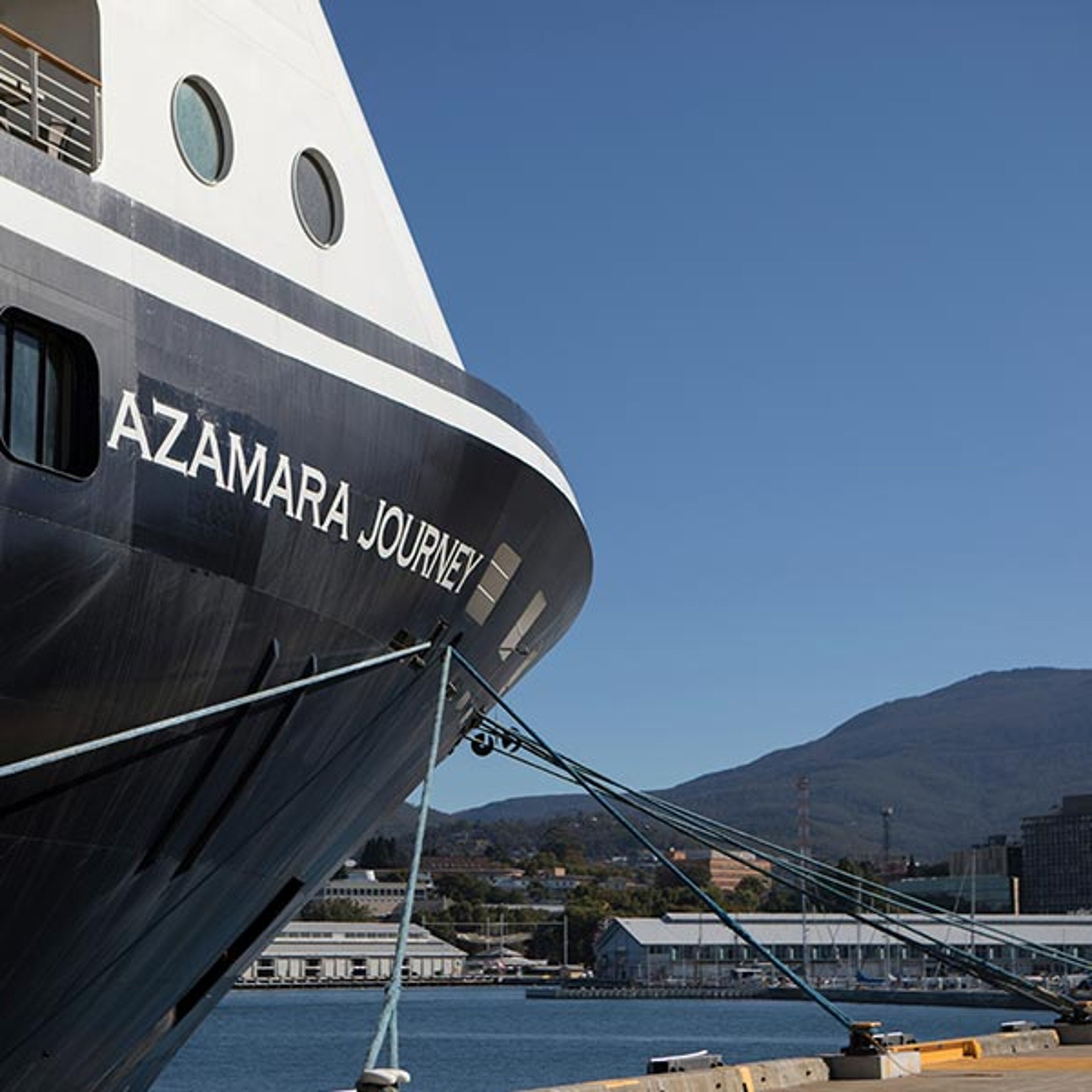 Azamara Journey docked in Hobart Alaska