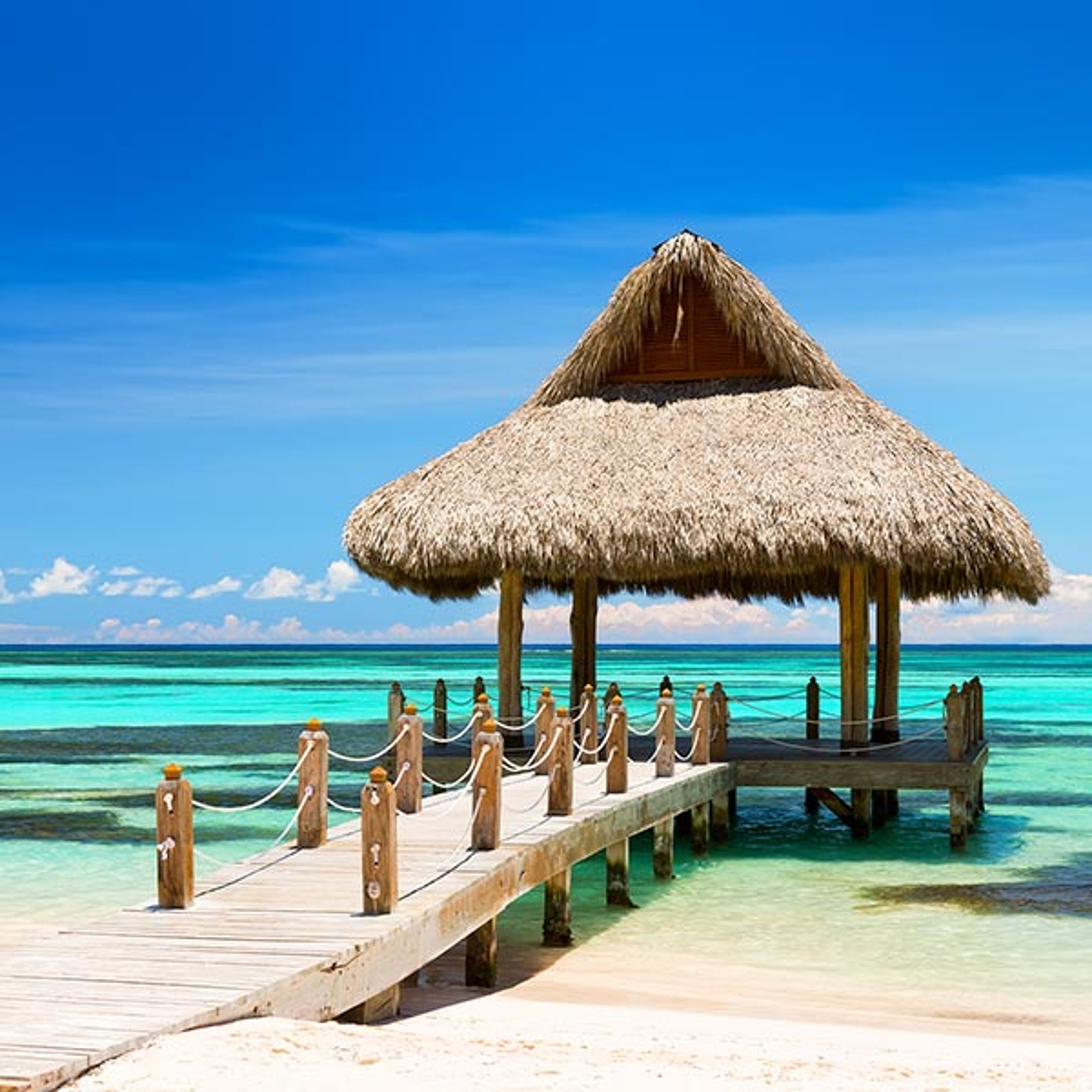 Beach hut over the ocean