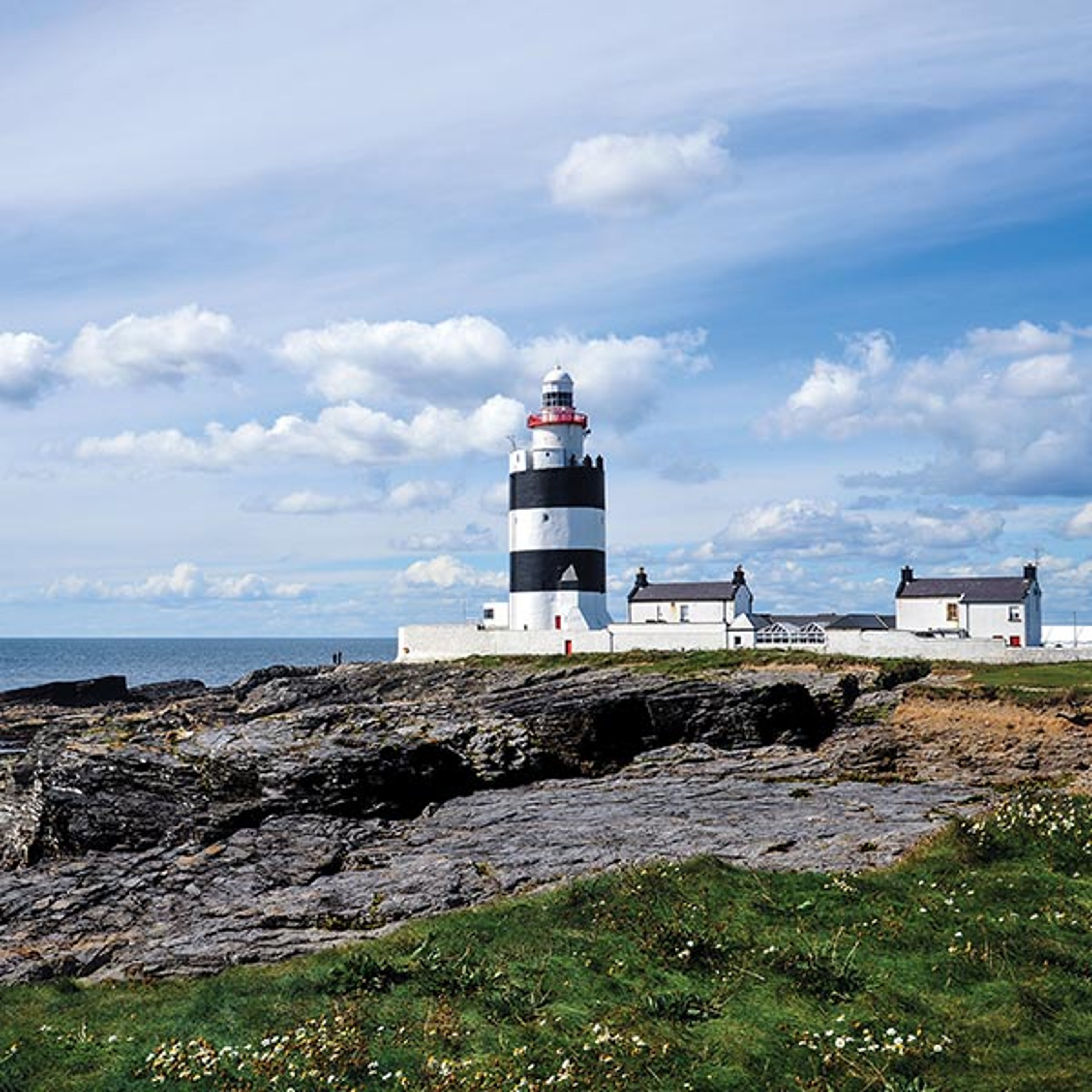 scenic view of Hook Lighthouse in County Wexford, Ireland