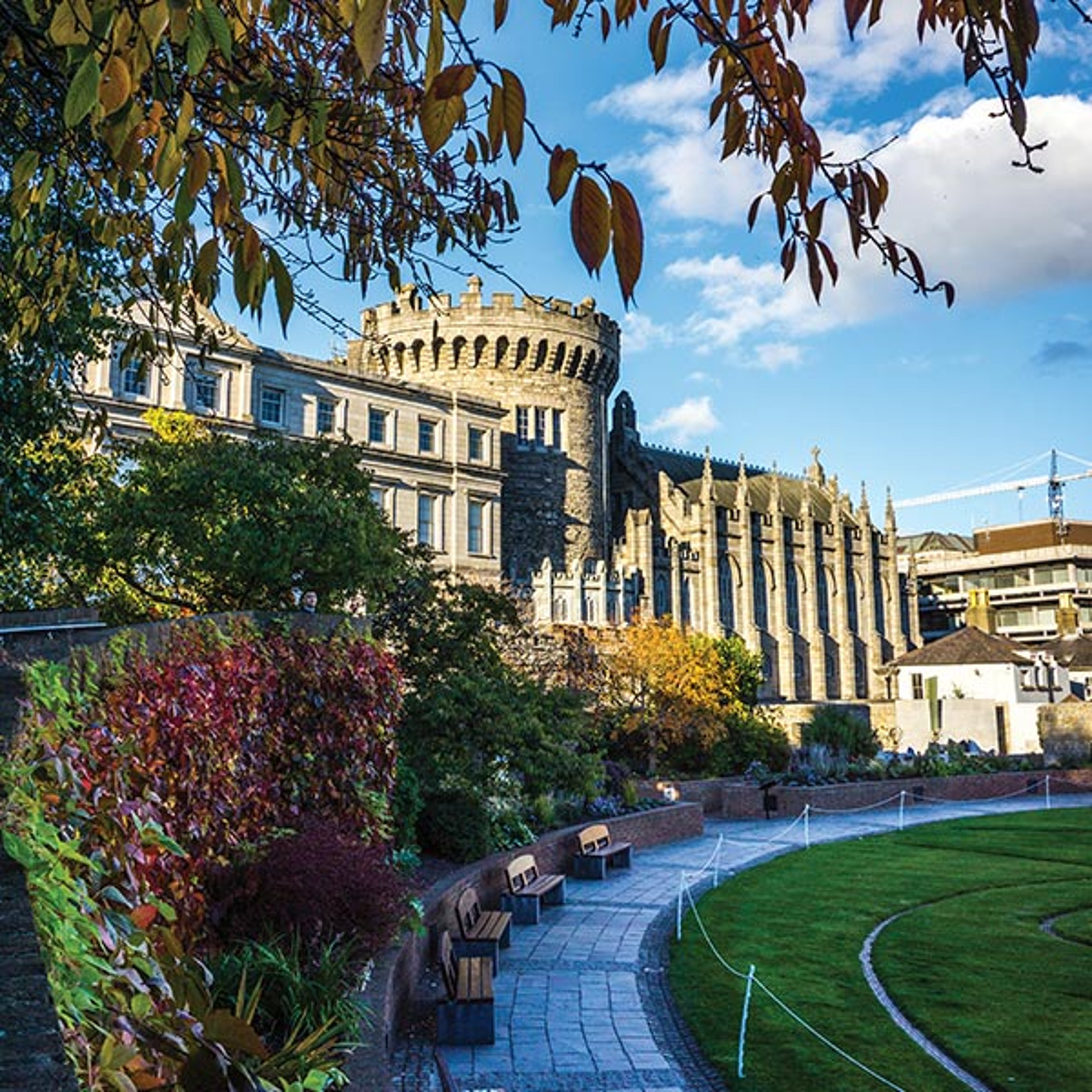 Castle and gardens in Dublin Ireland