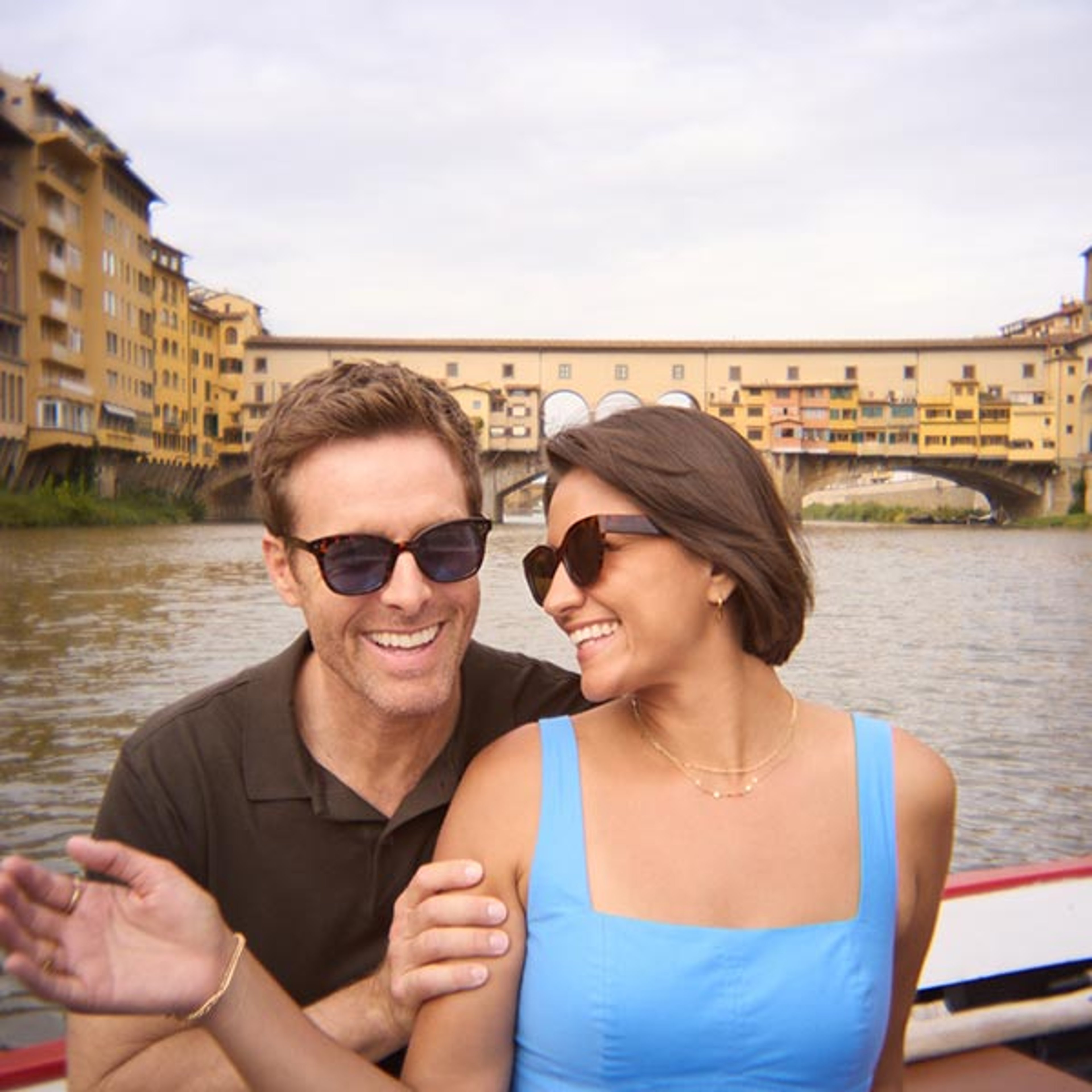 A couple enjoying the sight of Florence