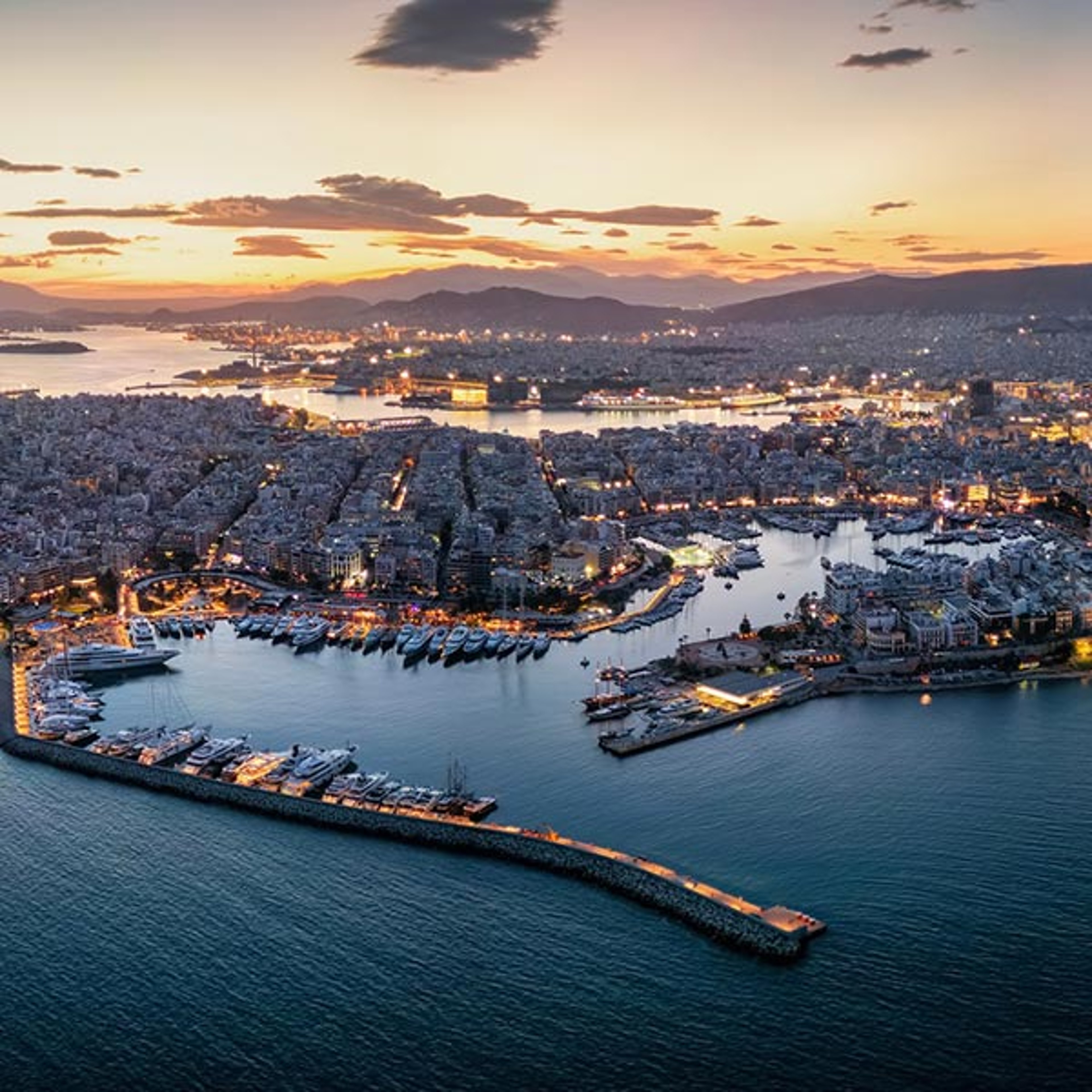 Port in Athens Greece