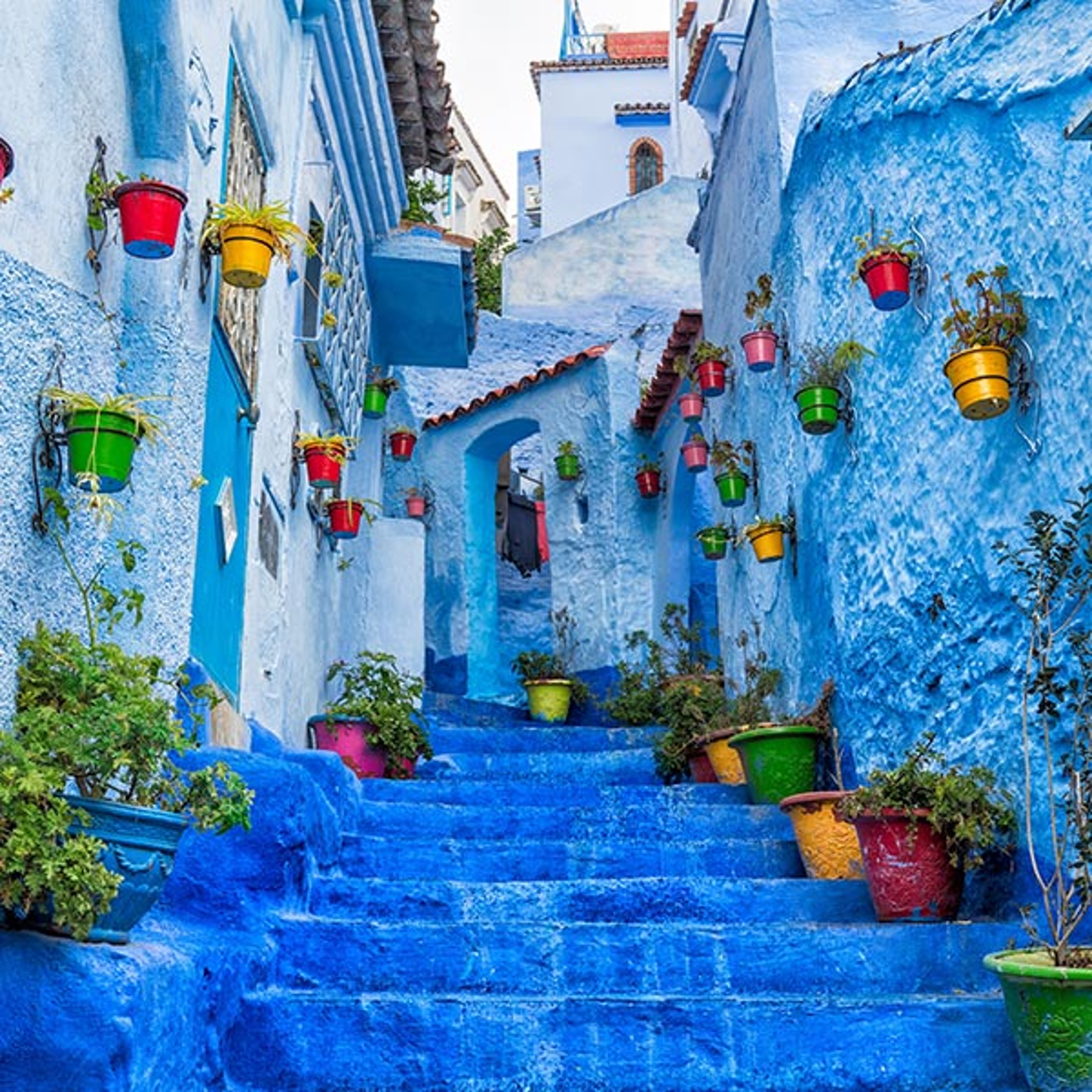 Colorful staircase in Europe