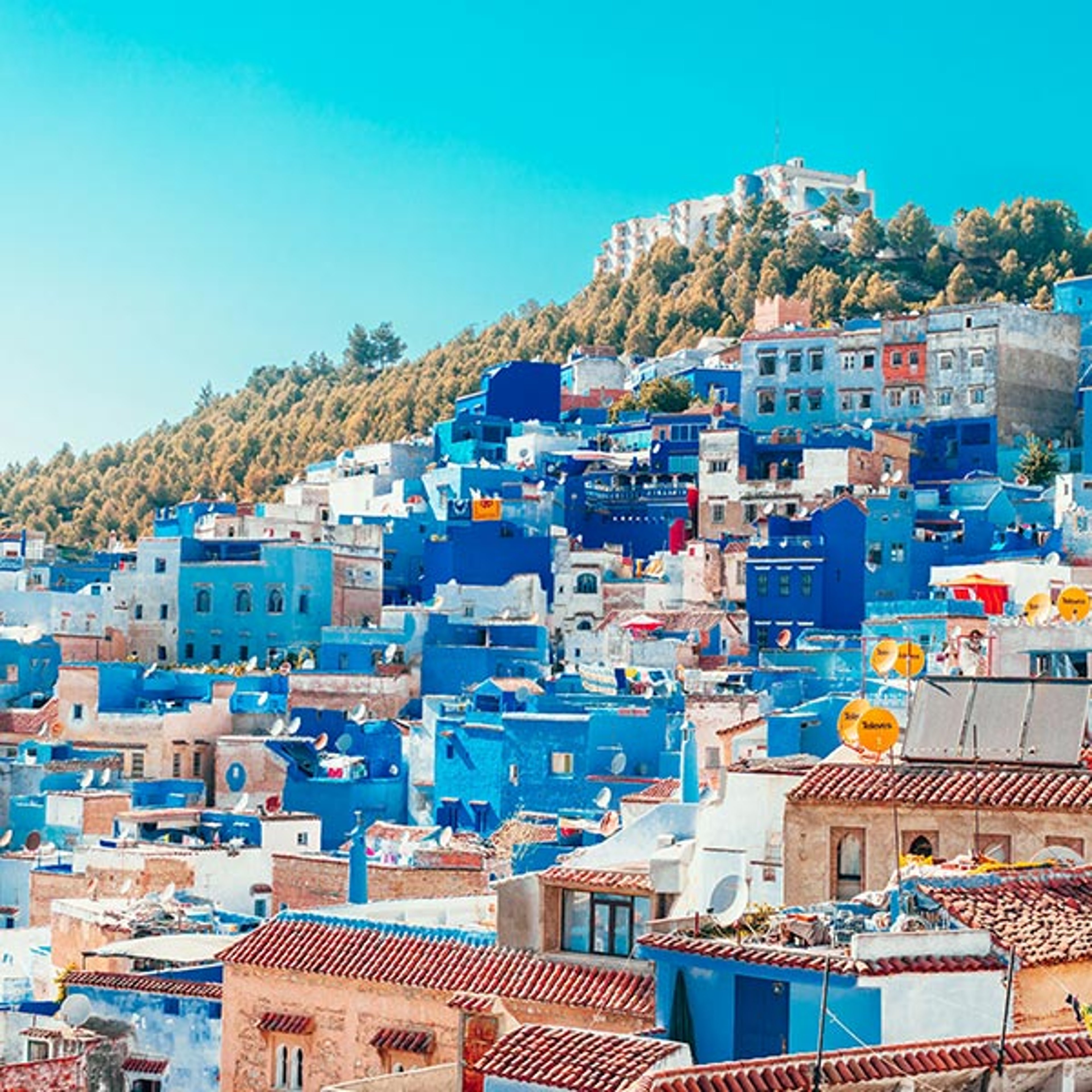 Scenic view of buildings in Morocco