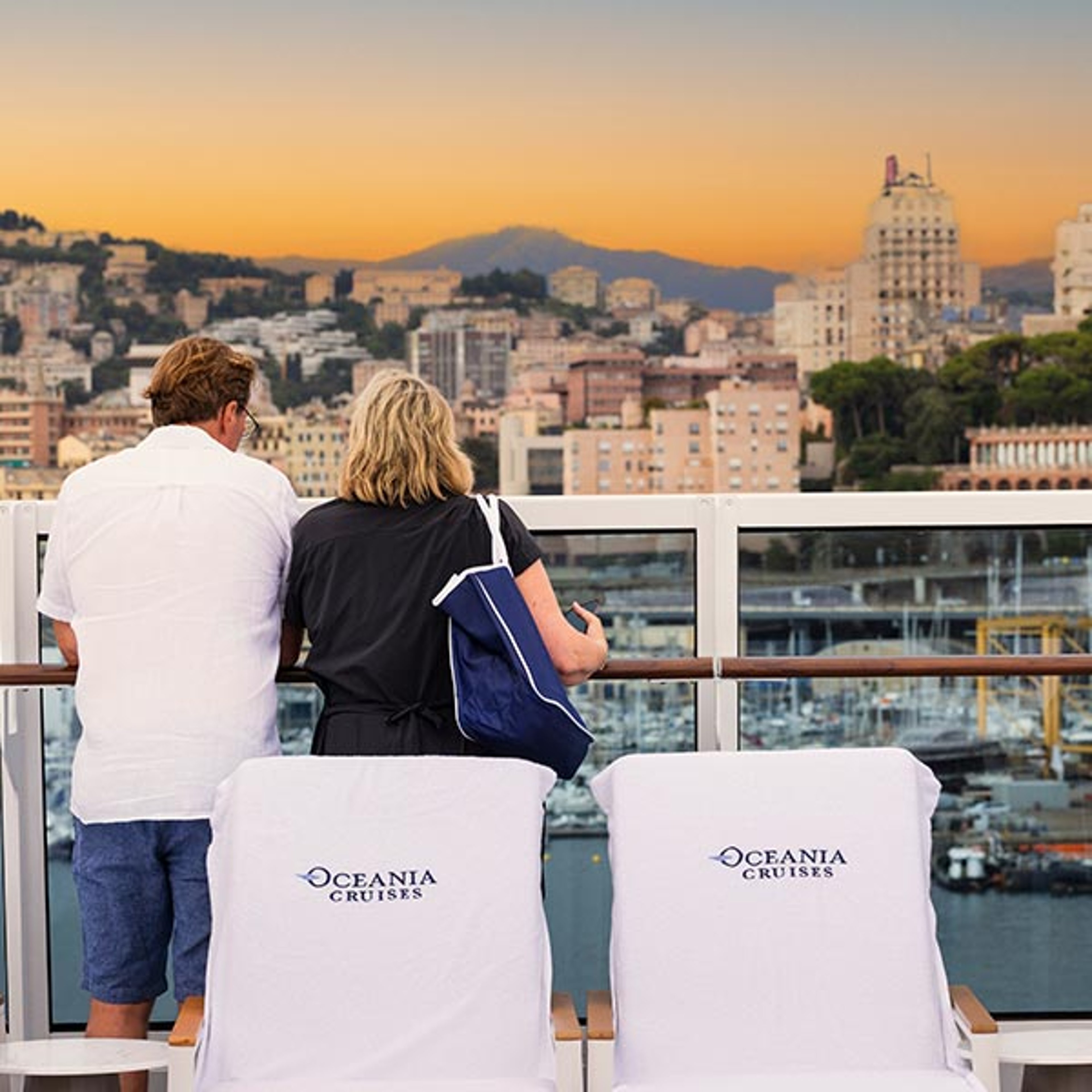 Couple on Deck of Oceania Allura