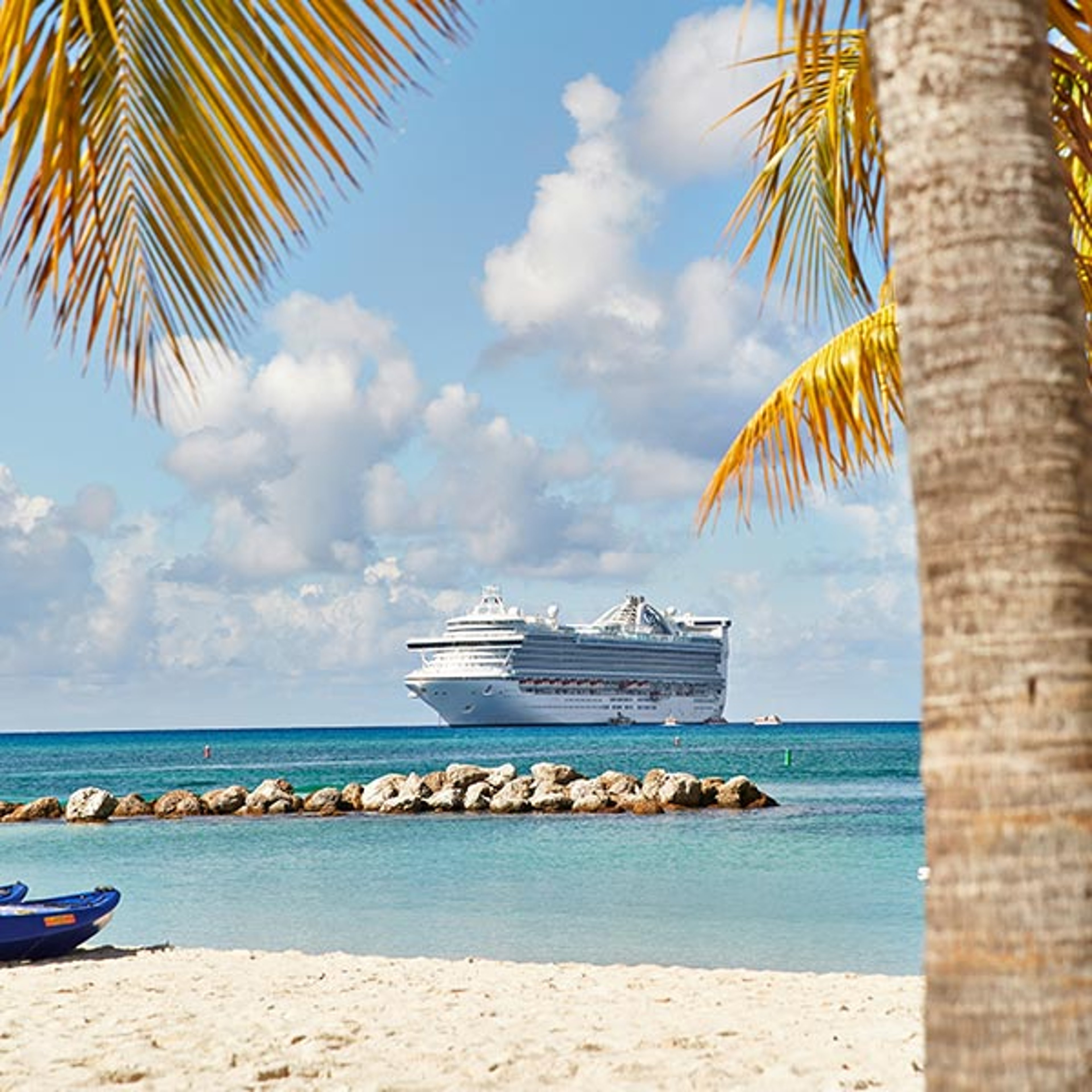 Princess ship docked at cay
