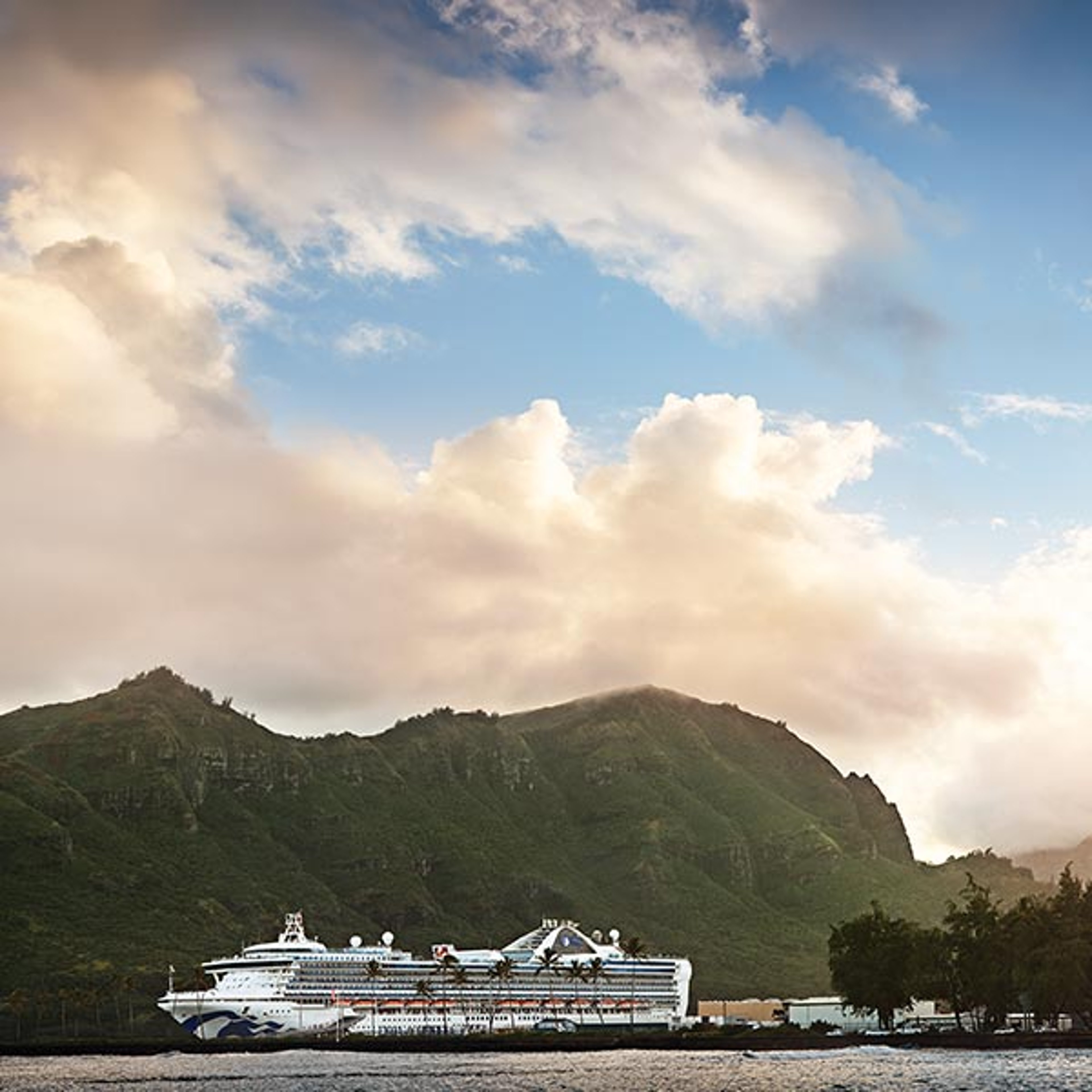 Princess ship docked off the coast of Hawaii