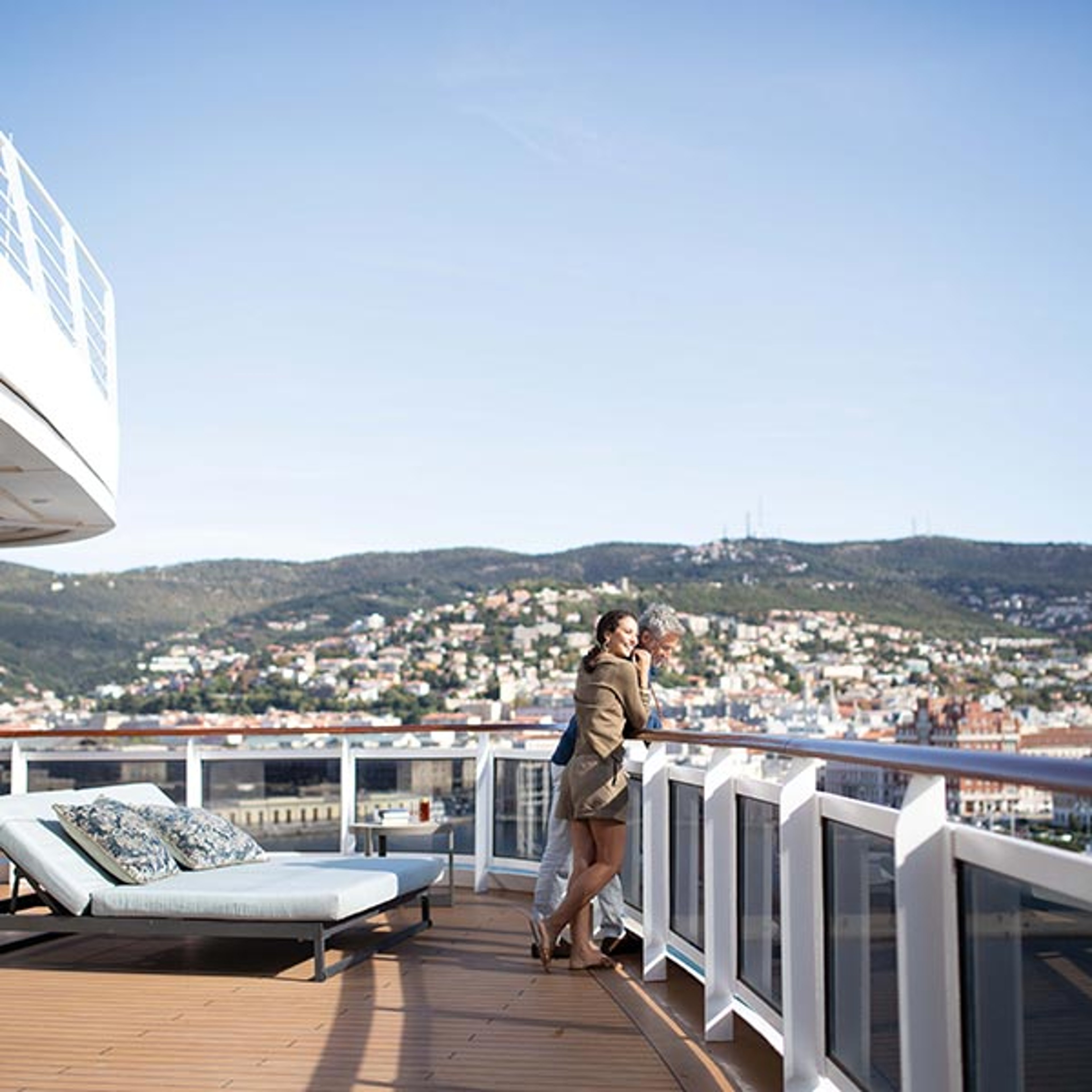 Woman on deck of Regent ship