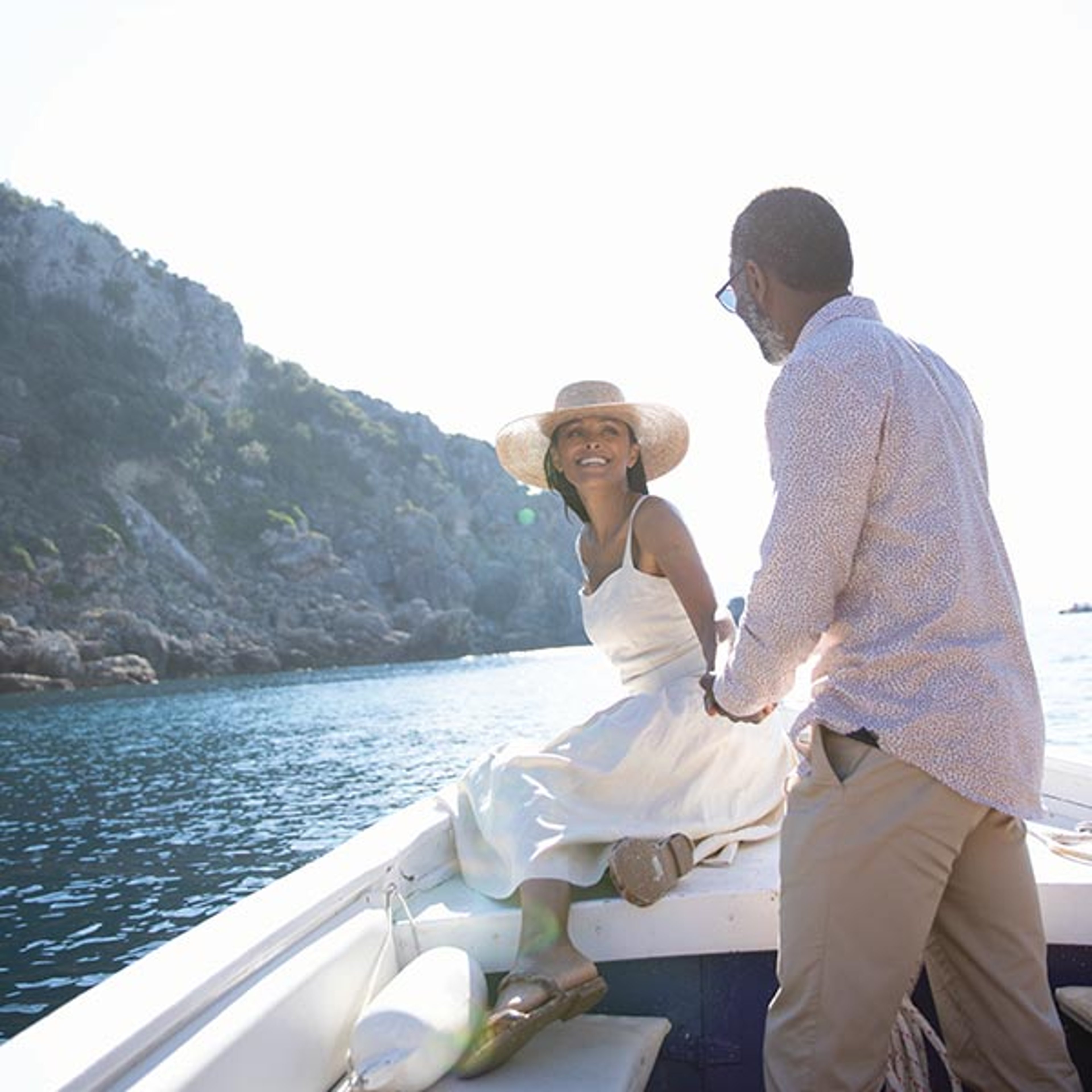 Couple on Regent cruise in Corfu