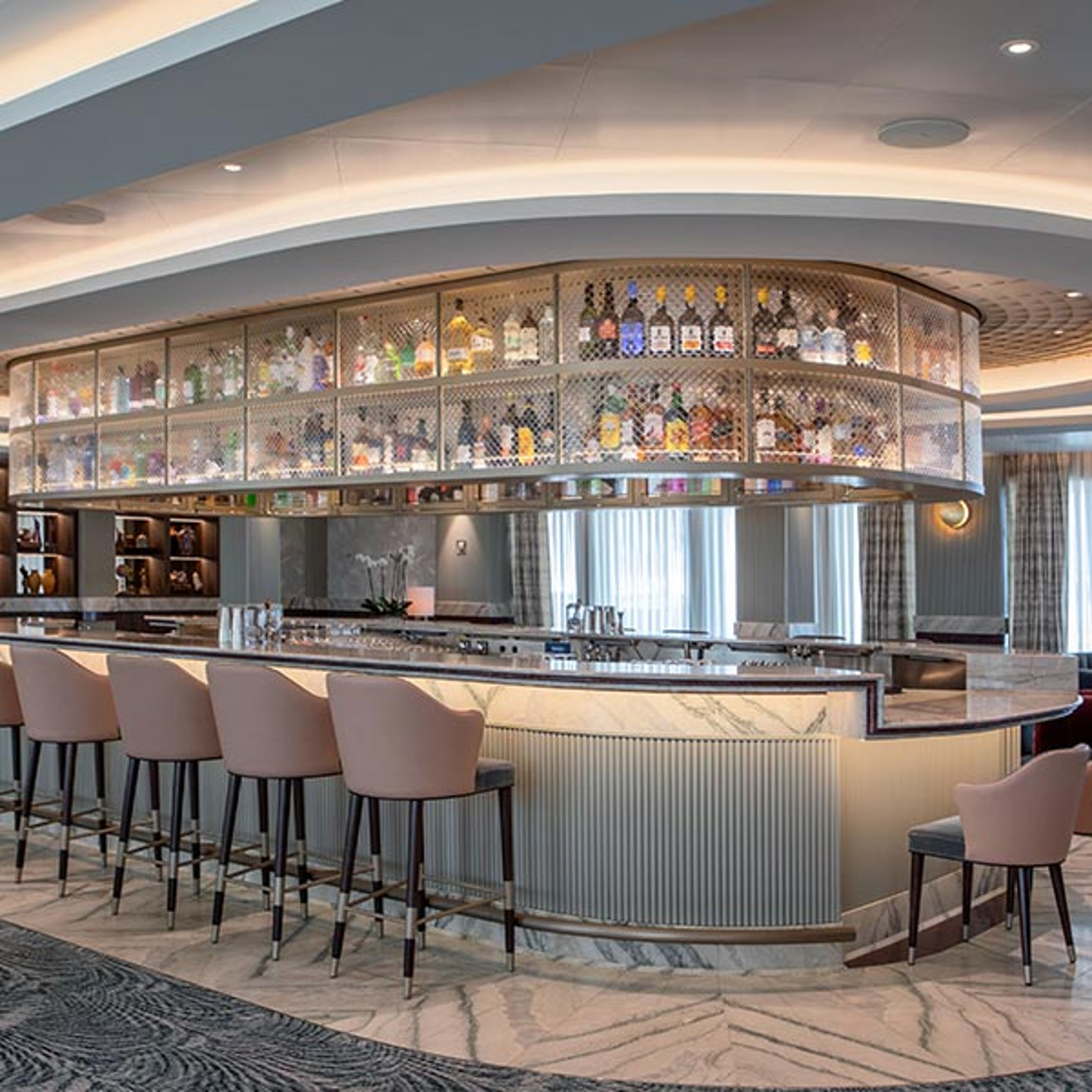 Bar on Silversea ship