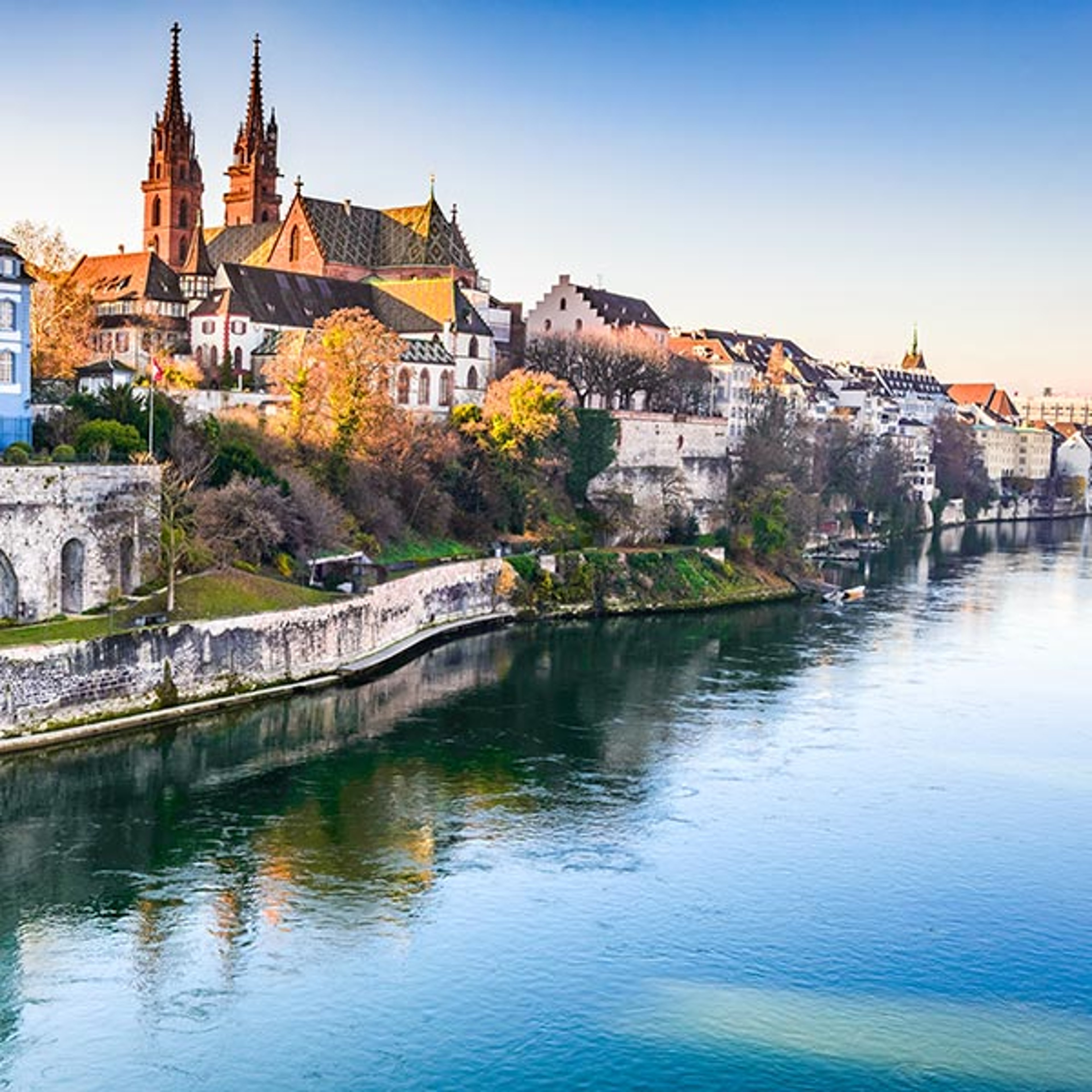 Basel along the river