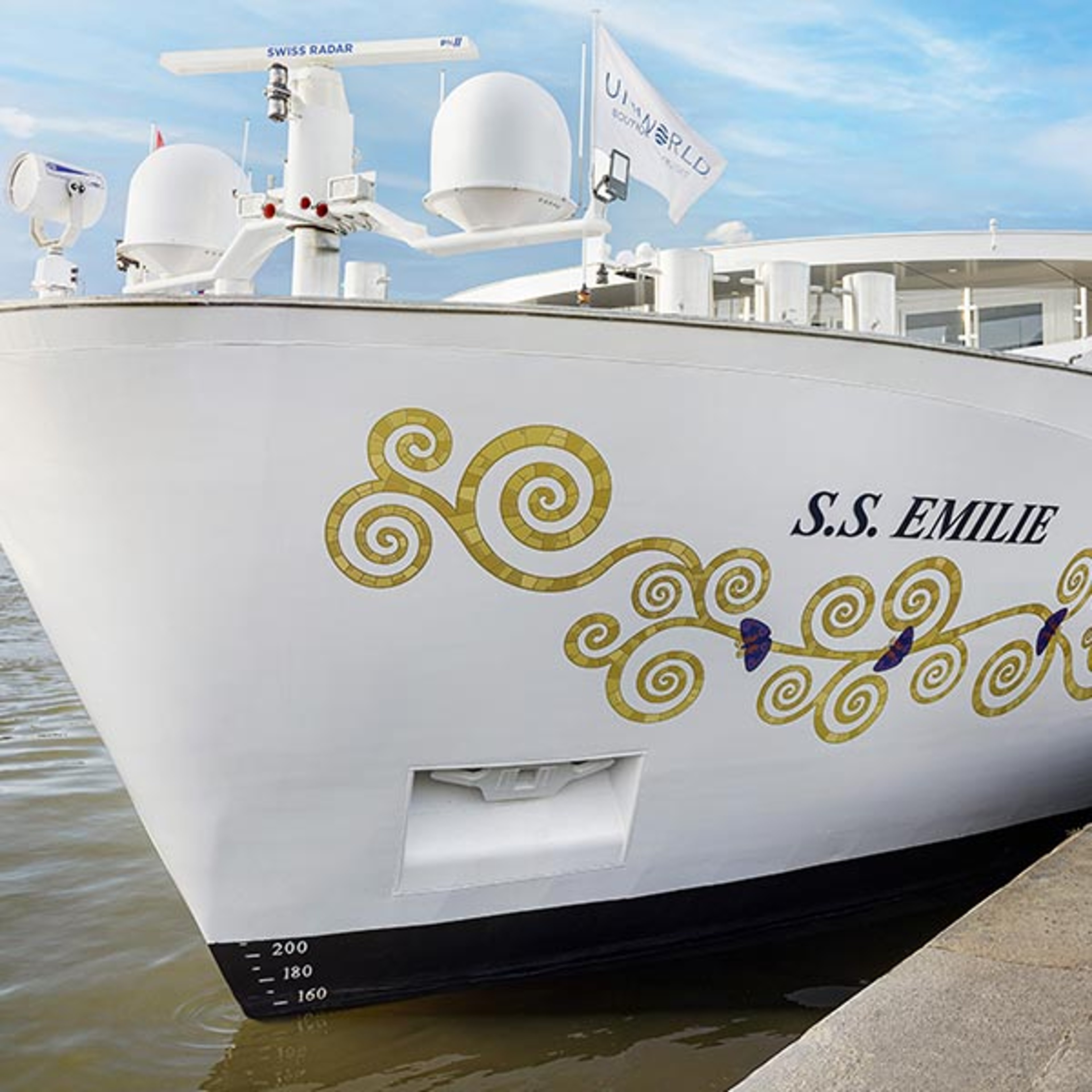 Hull view of Uniworld's Emilie