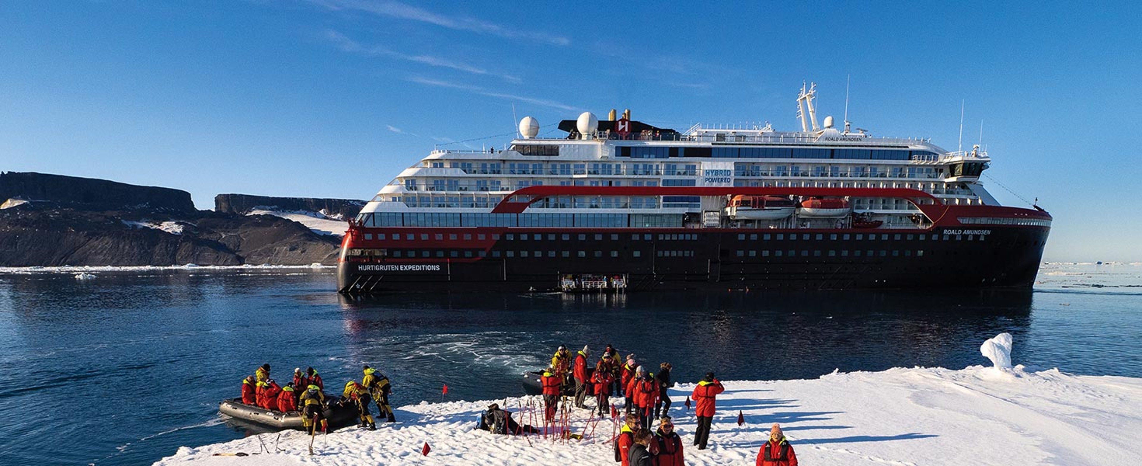 Hurtigruten ship in Galapagos