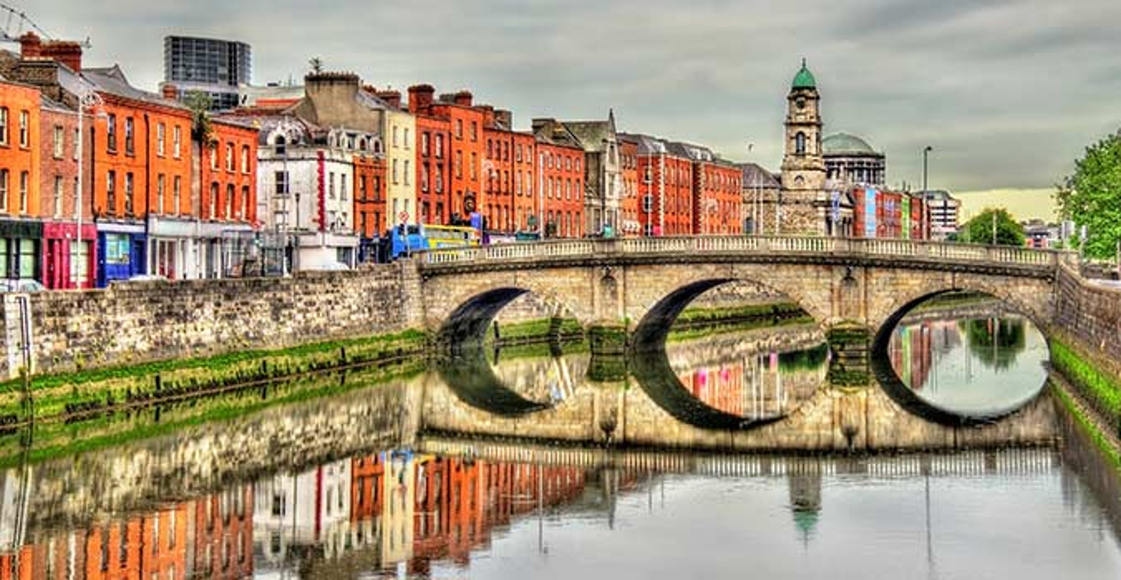 View of Mellows Bridge in Dublin Ireland