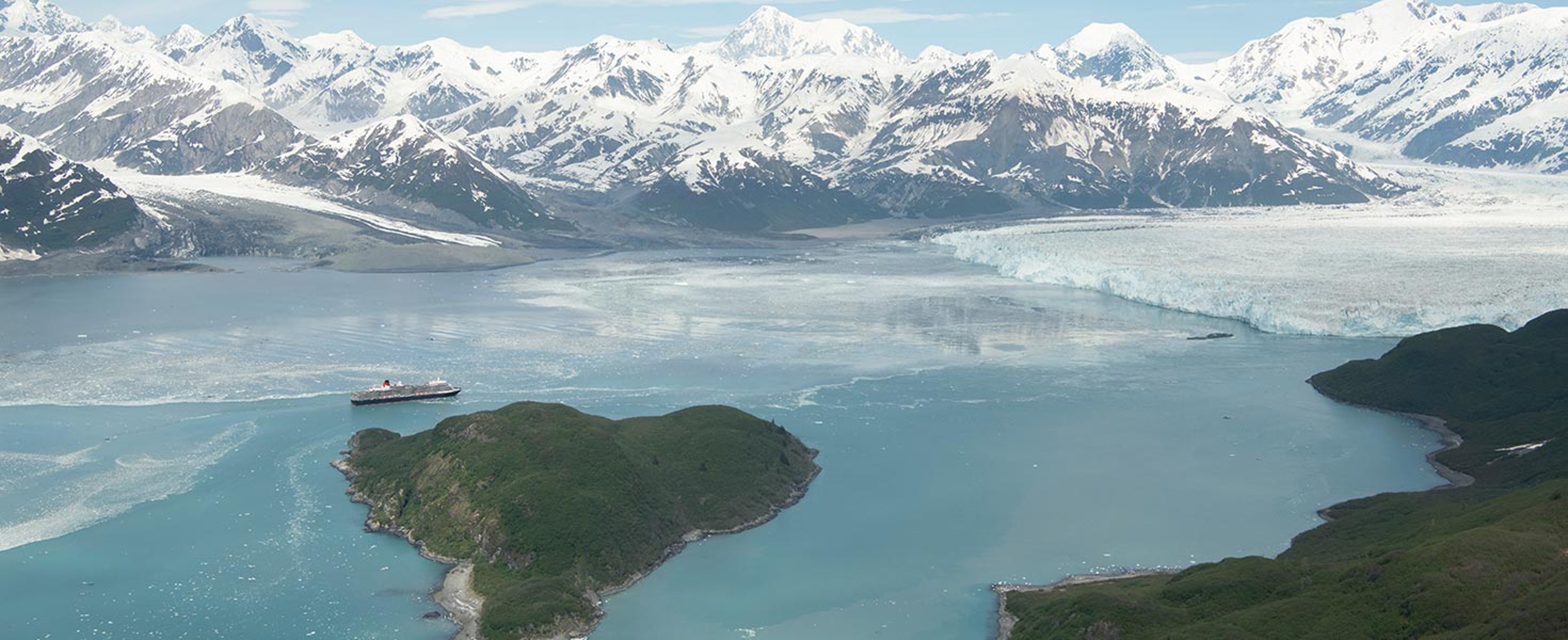 Cunard ship sailing Alaska